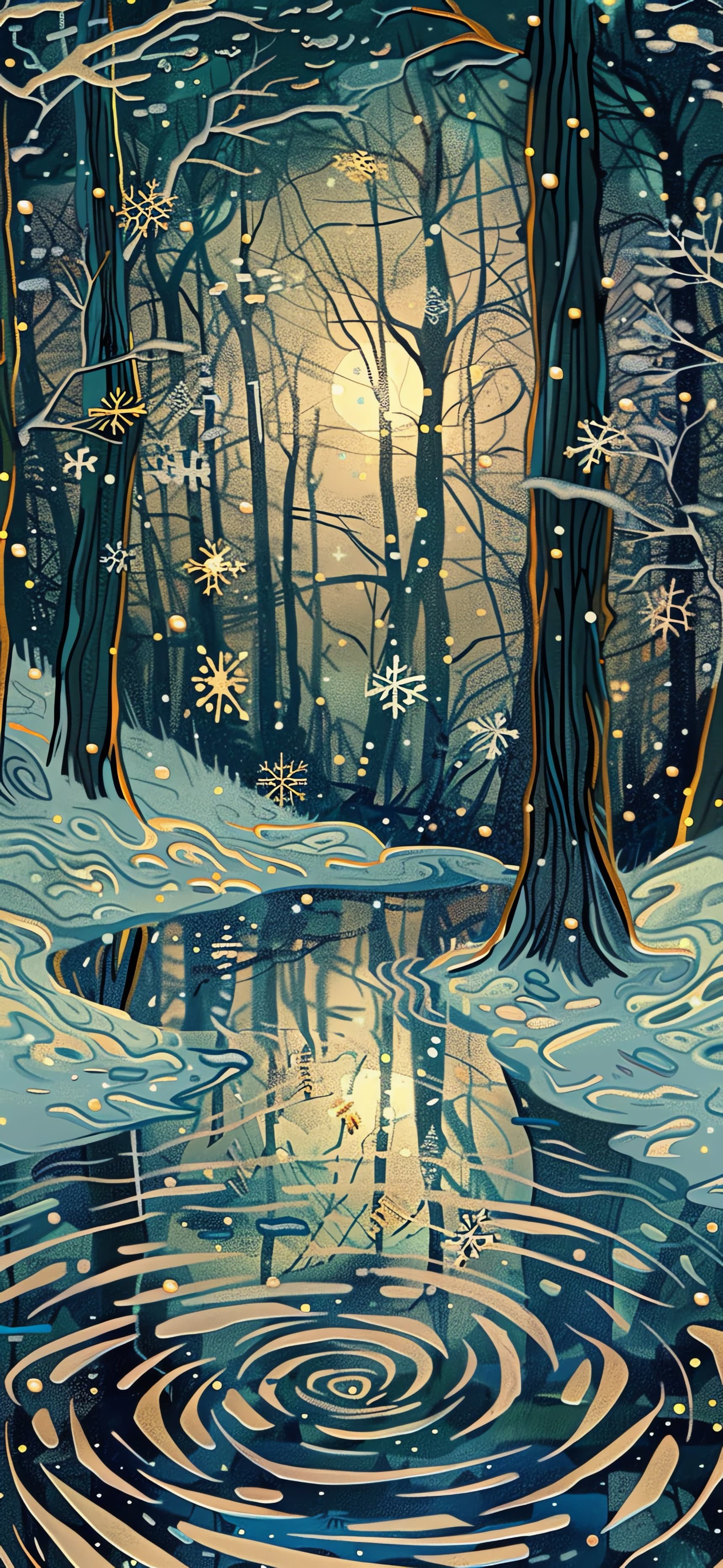 Winter Forest - free phone wallpaper
