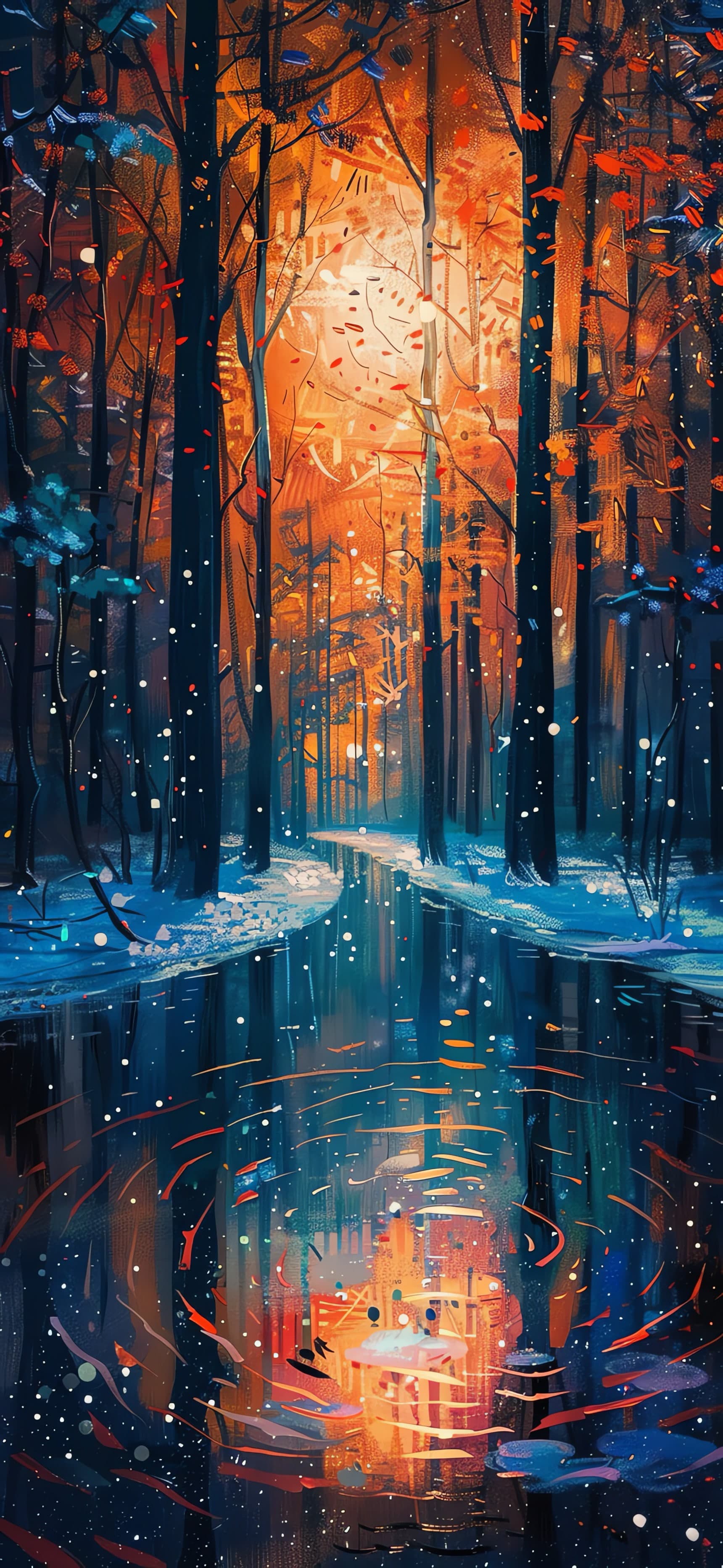 Autumnal River - free phone wallpaper