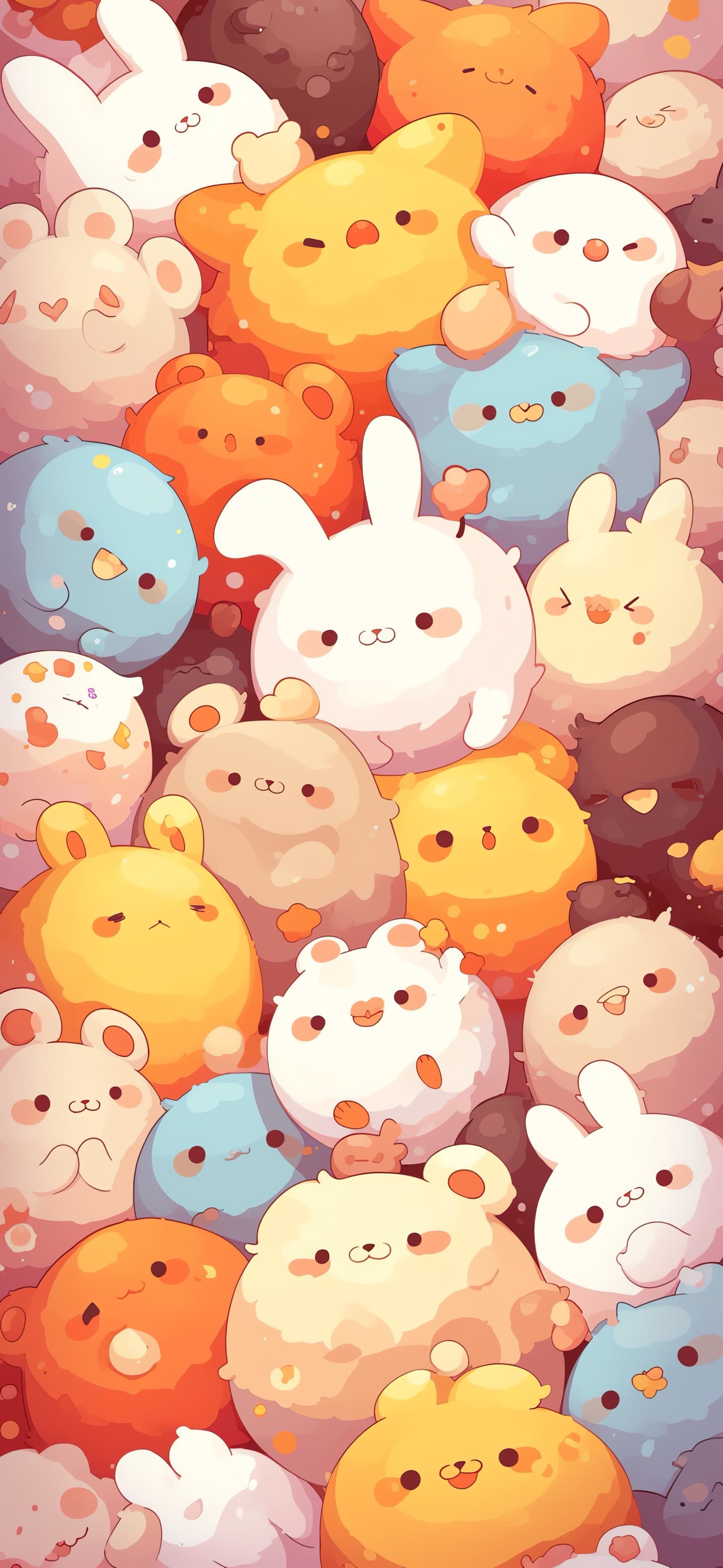 Cute Animal Heap - free phone wallpaper