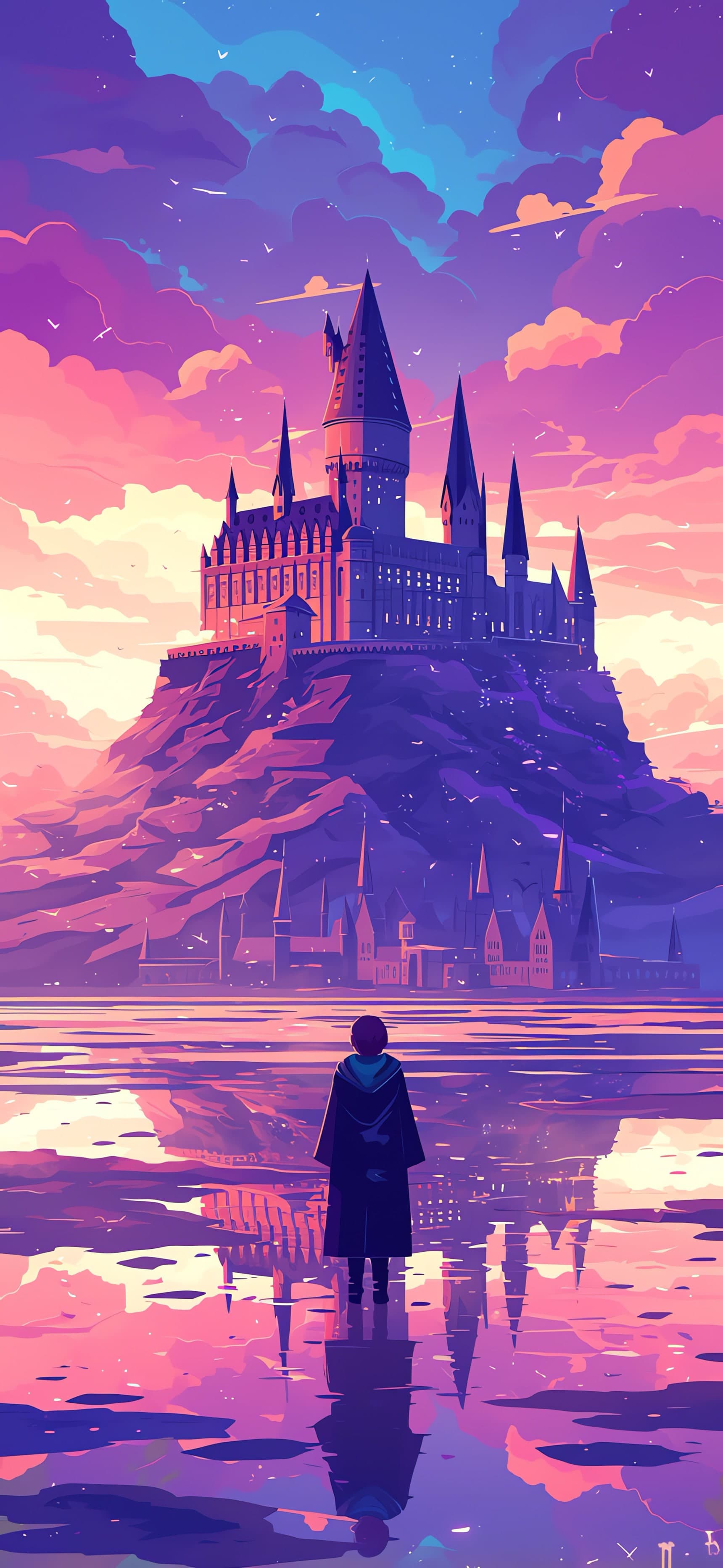 Magical Castle Reflection - free phone wallpaper