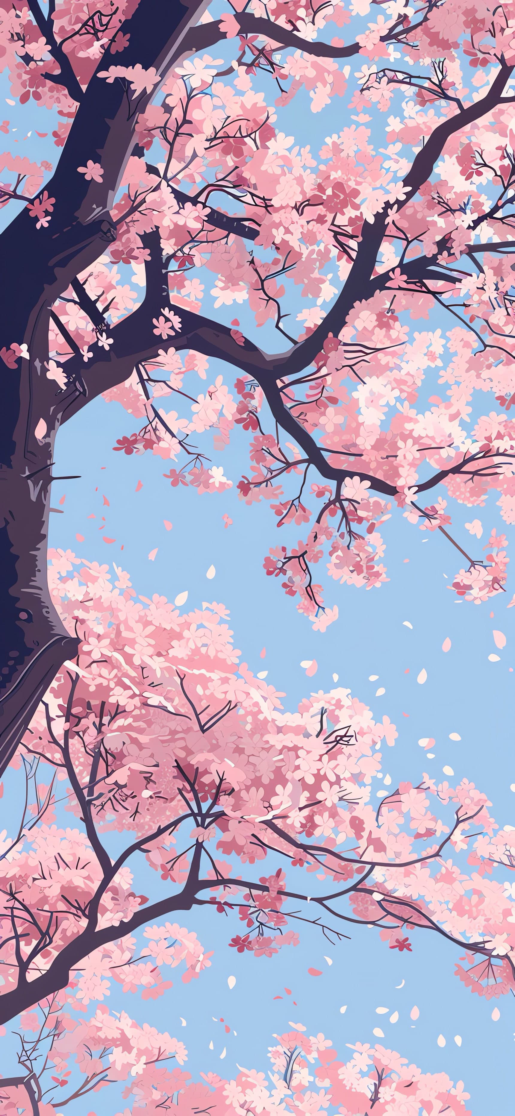 Pink Blossom Canopy - free phone wallpaper