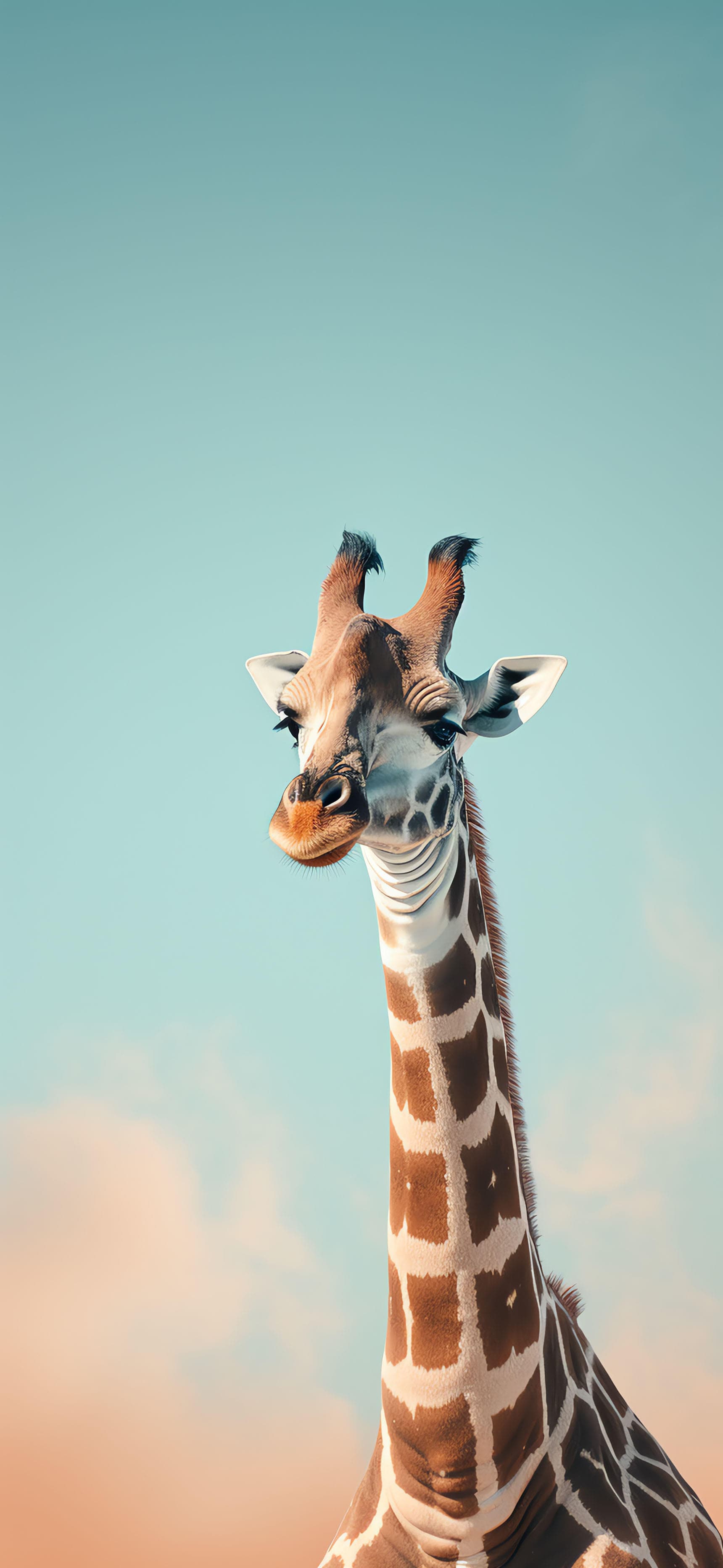 Giraffe Portrait - free phone wallpaper
