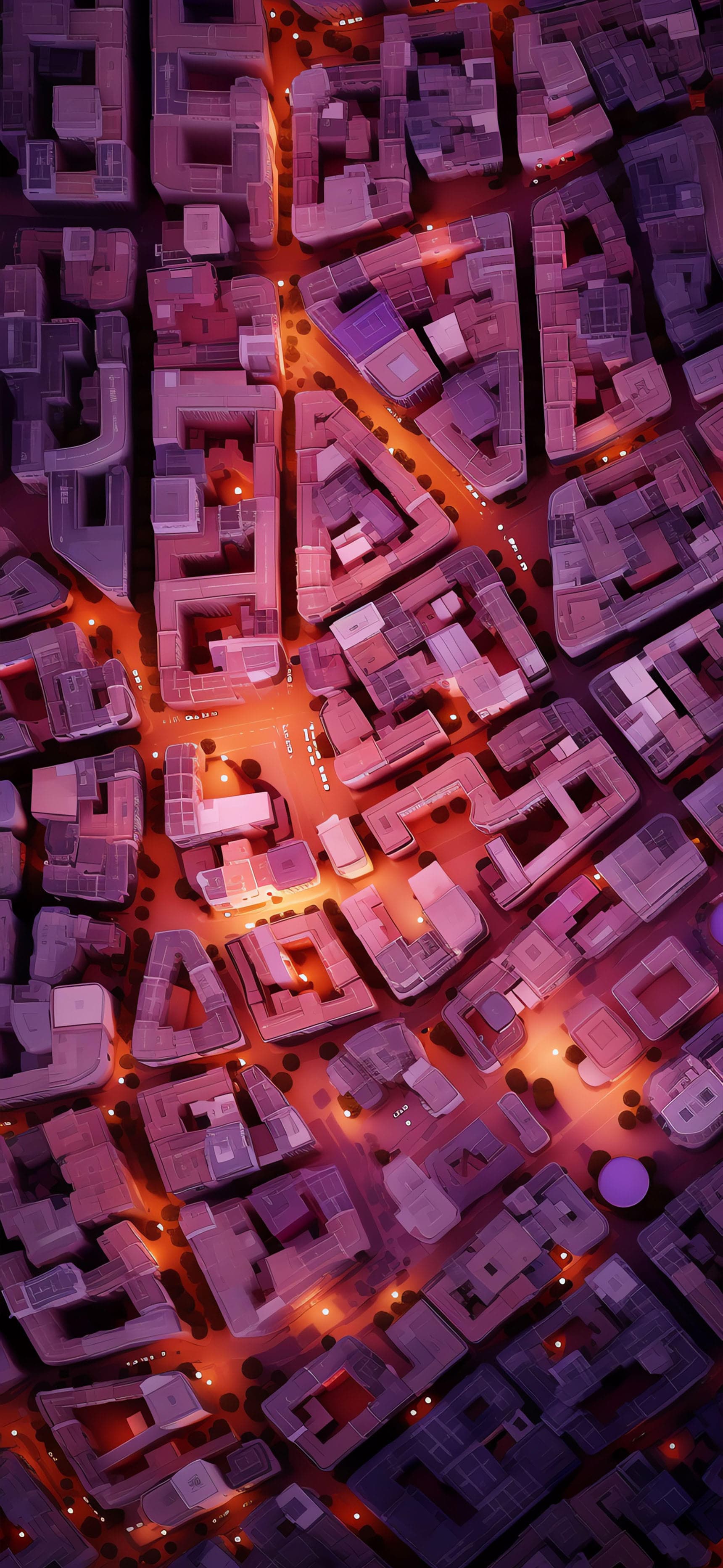 City Lights Aerial - free phone wallpaper