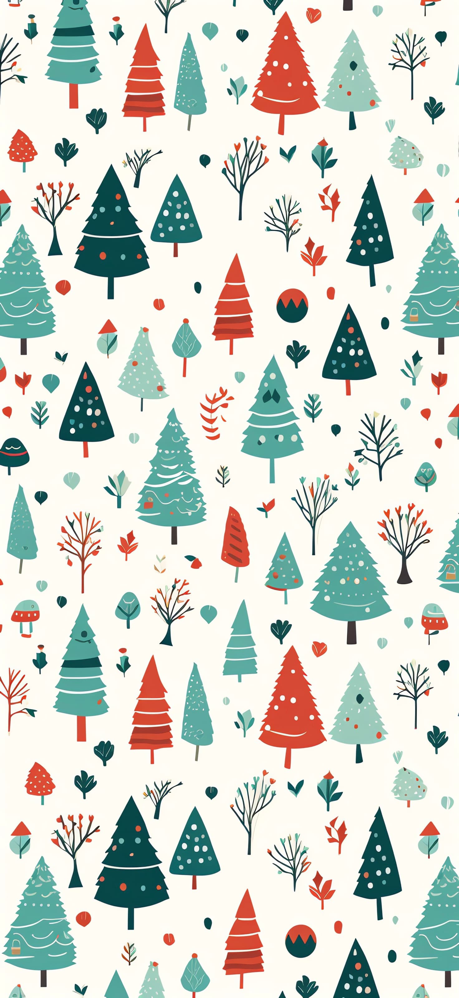 Christmas Tree Forest - free phone wallpaper