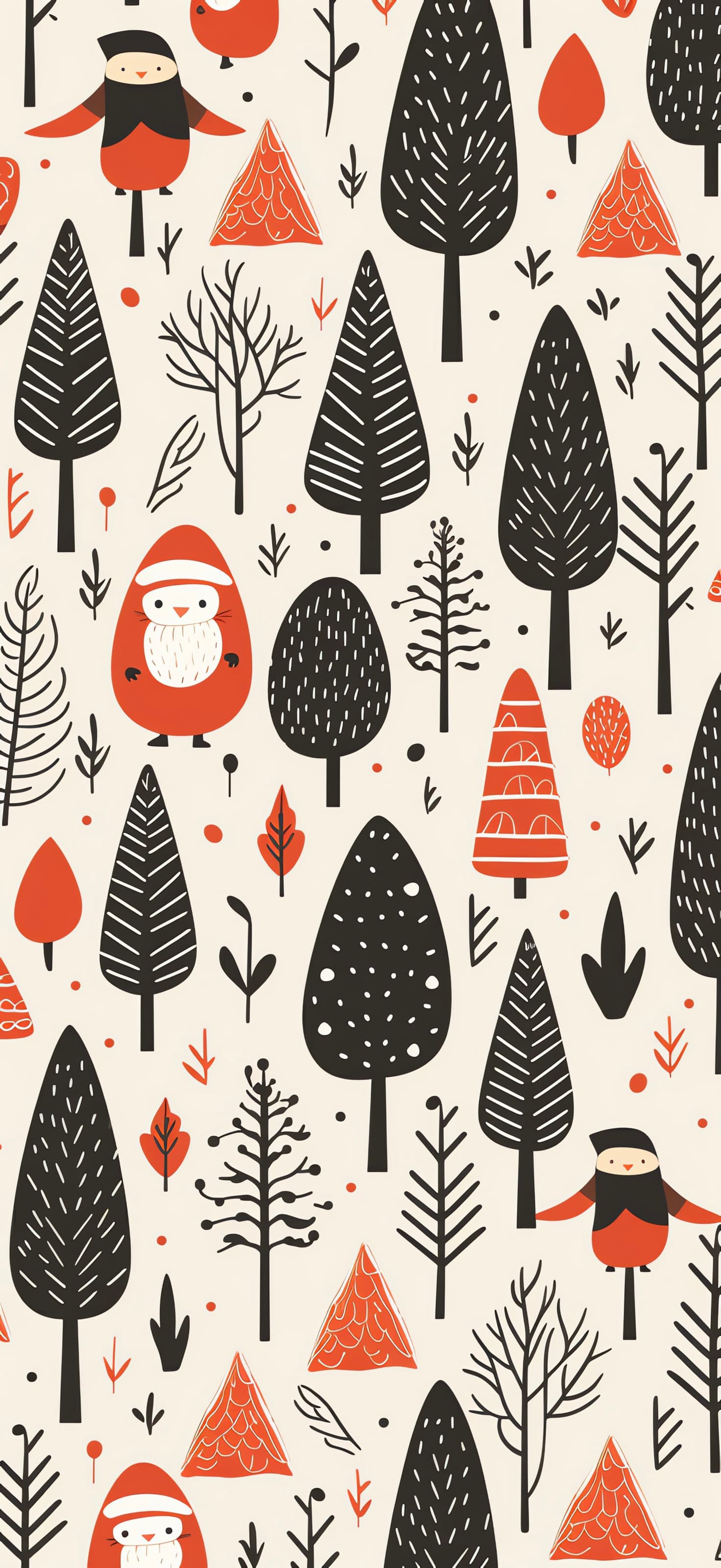 Winter Forest Friends - free phone wallpaper