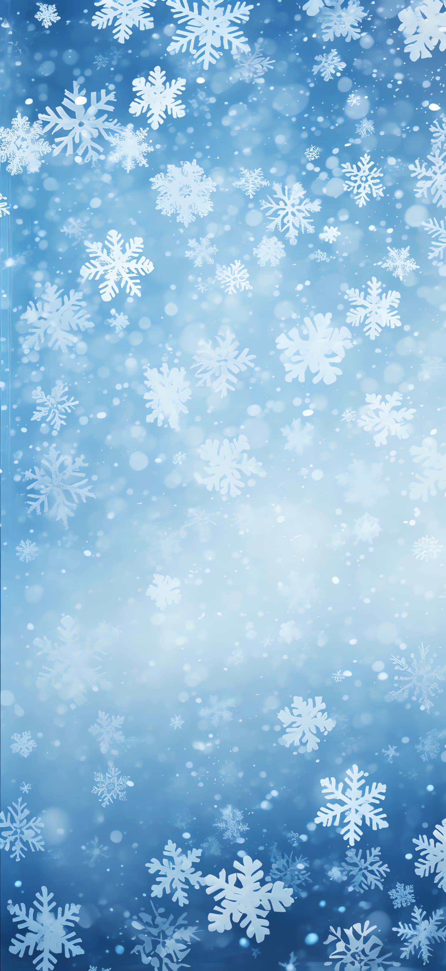 Snowflake Cascade - free phone wallpaper