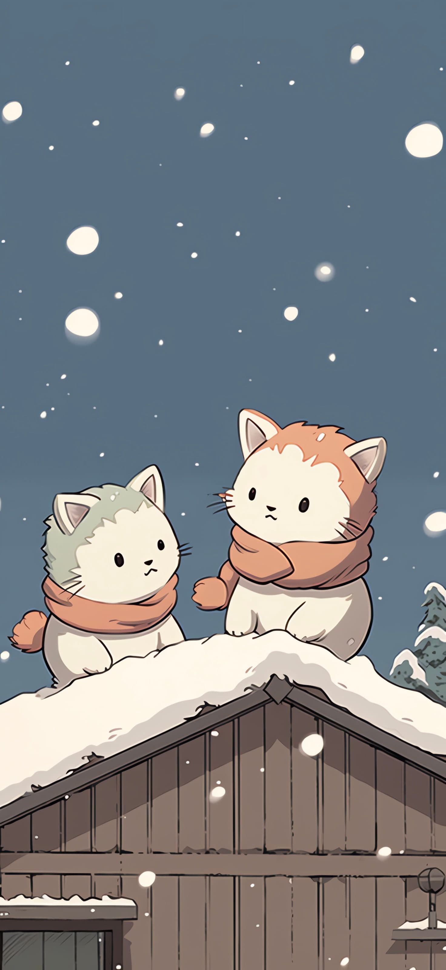 Falling Snowflakes - free phone wallpaper