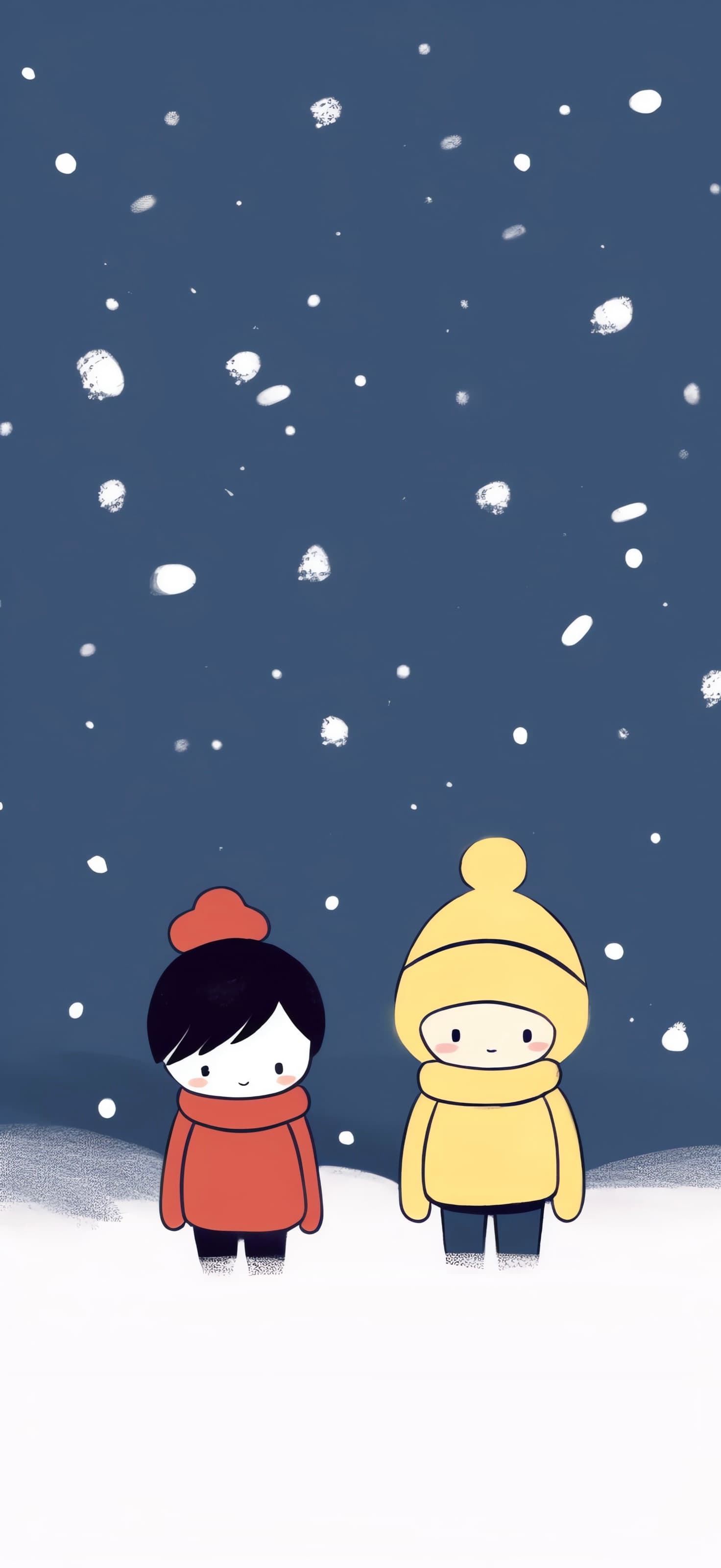 Snowy Day Outing - free phone wallpaper
