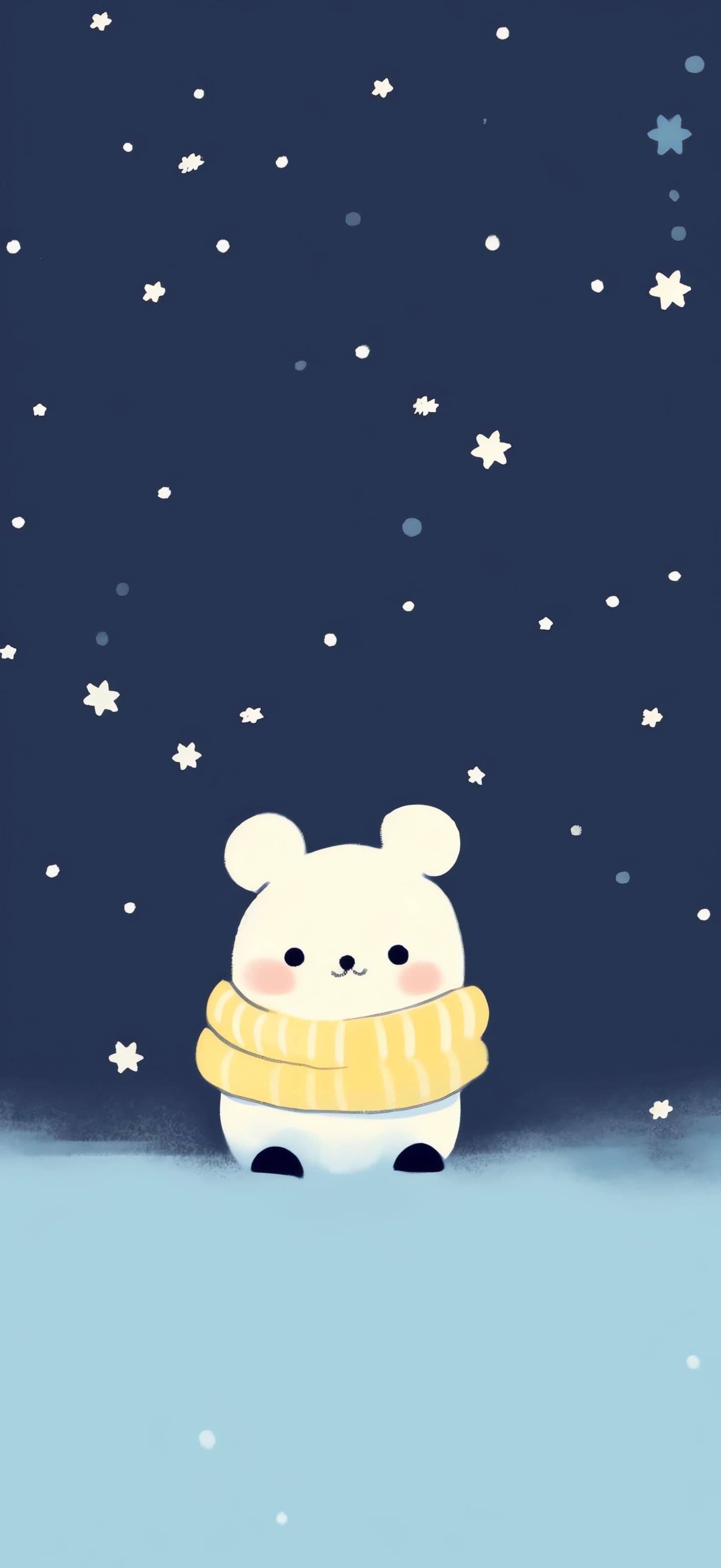 Cute Bear Winter - free phone wallpaper