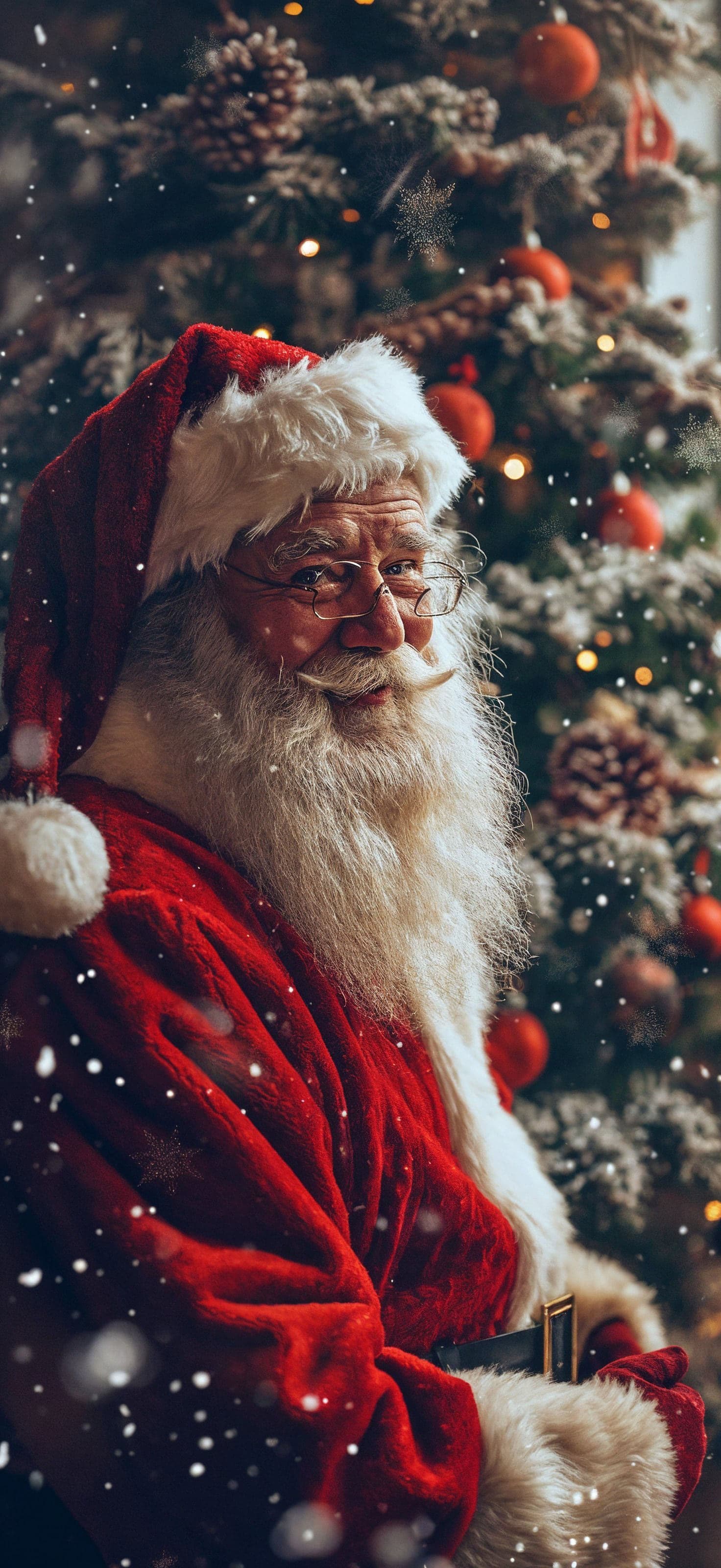 Santa Portrait Smile - free phone wallpaper