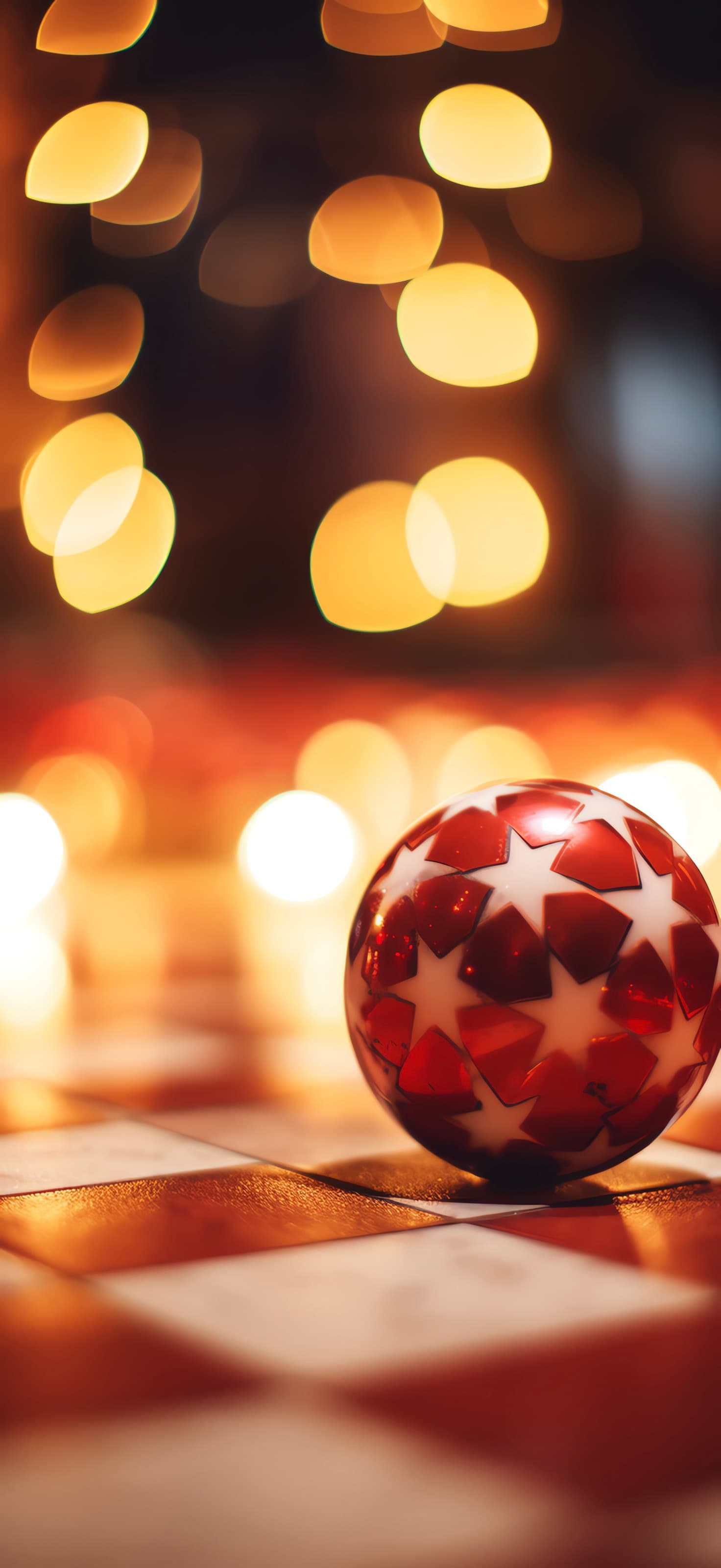 Checkered Christmas Ornament - free phone wallpaper