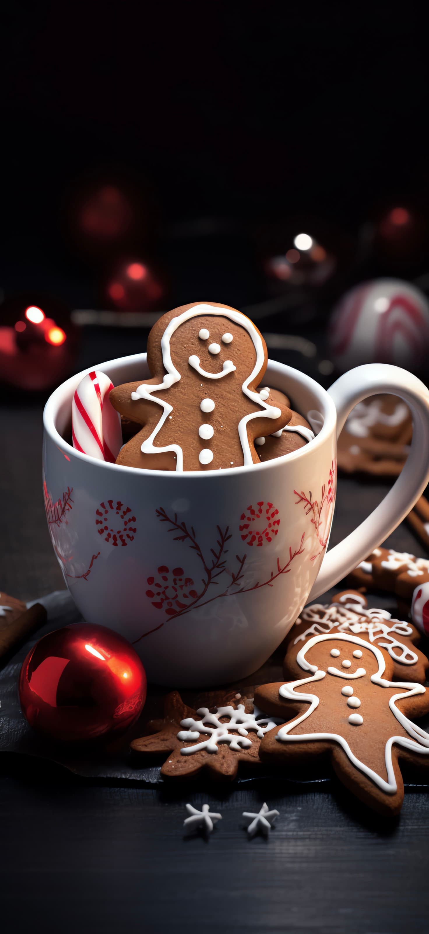 Gingerbread Cheer - free phone wallpaper