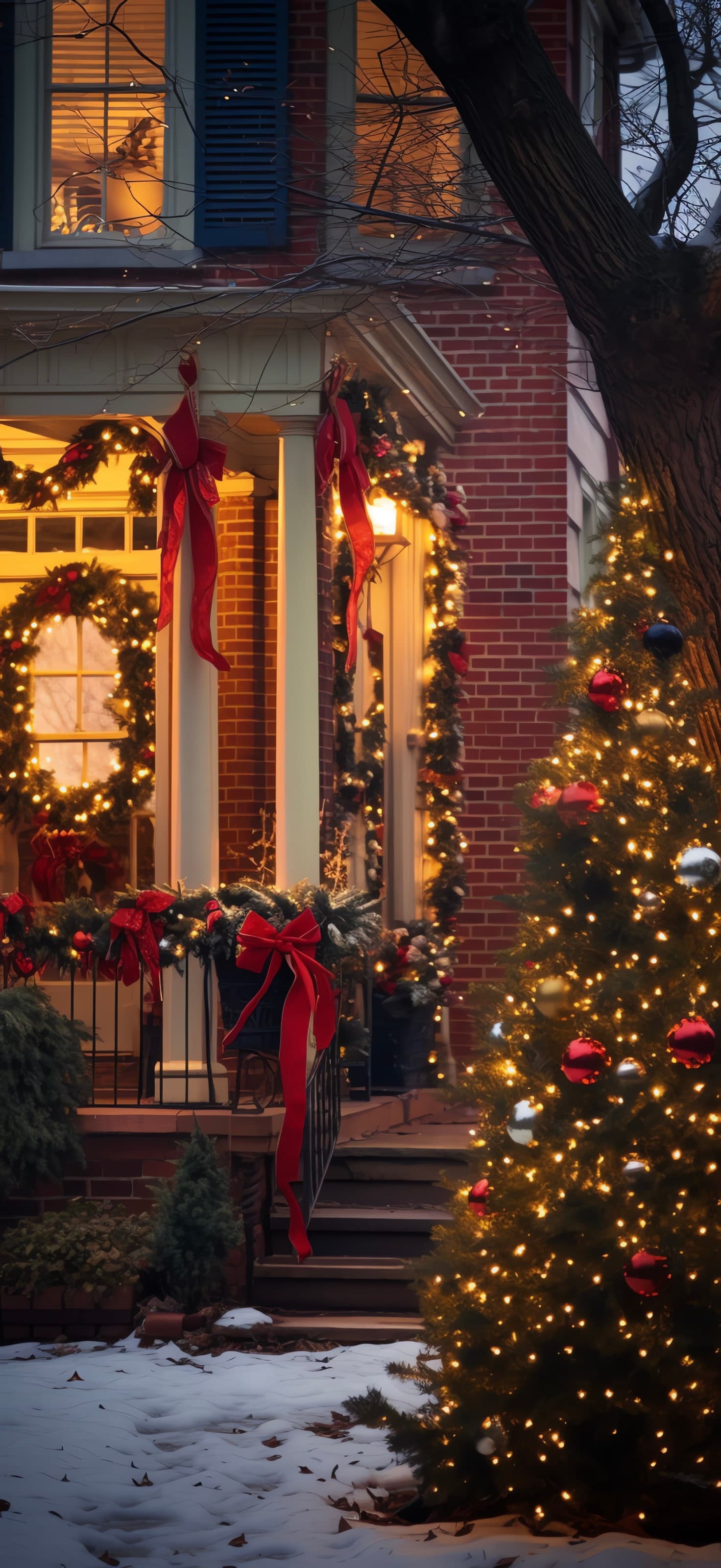 Festive Porch Decor - free phone wallpaper