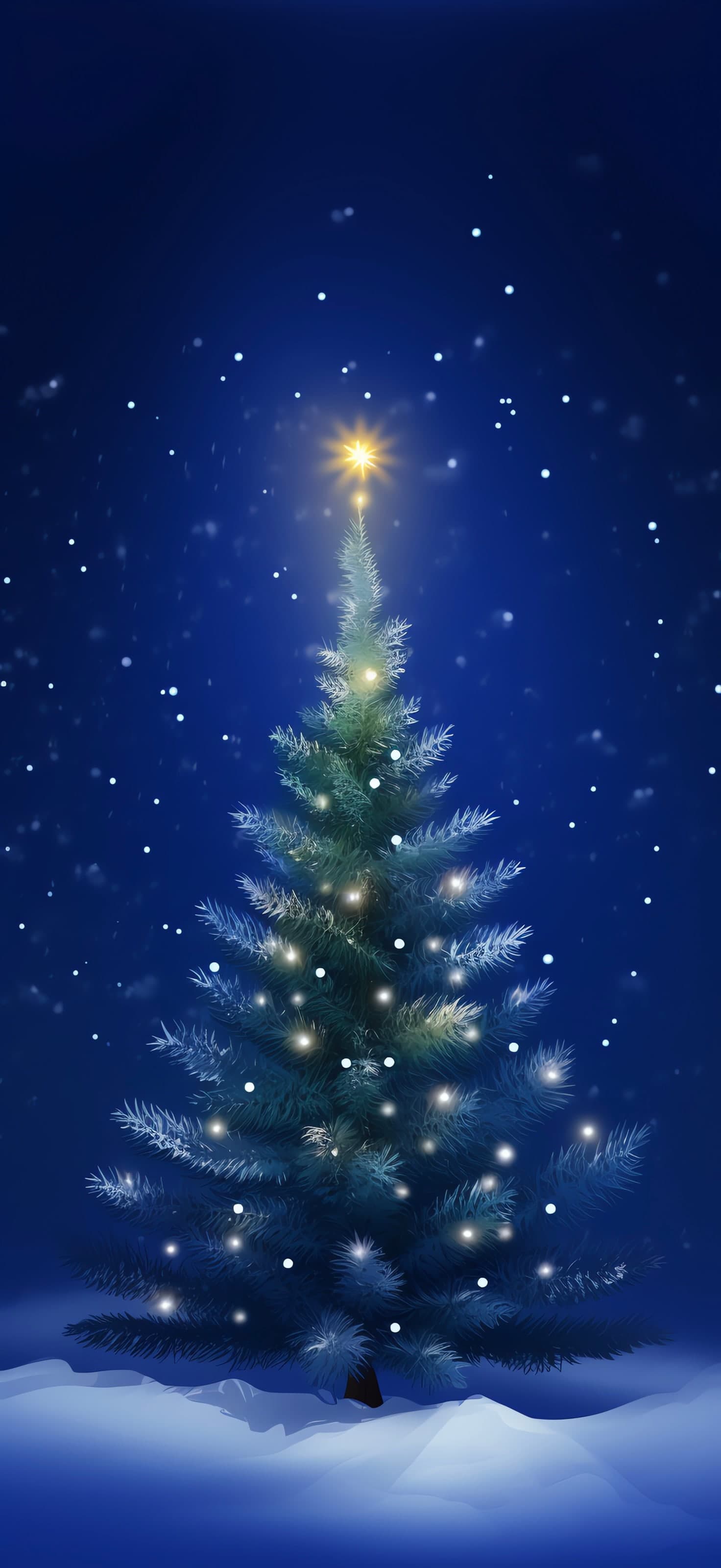 Christmas Tree Star - free phone wallpaper