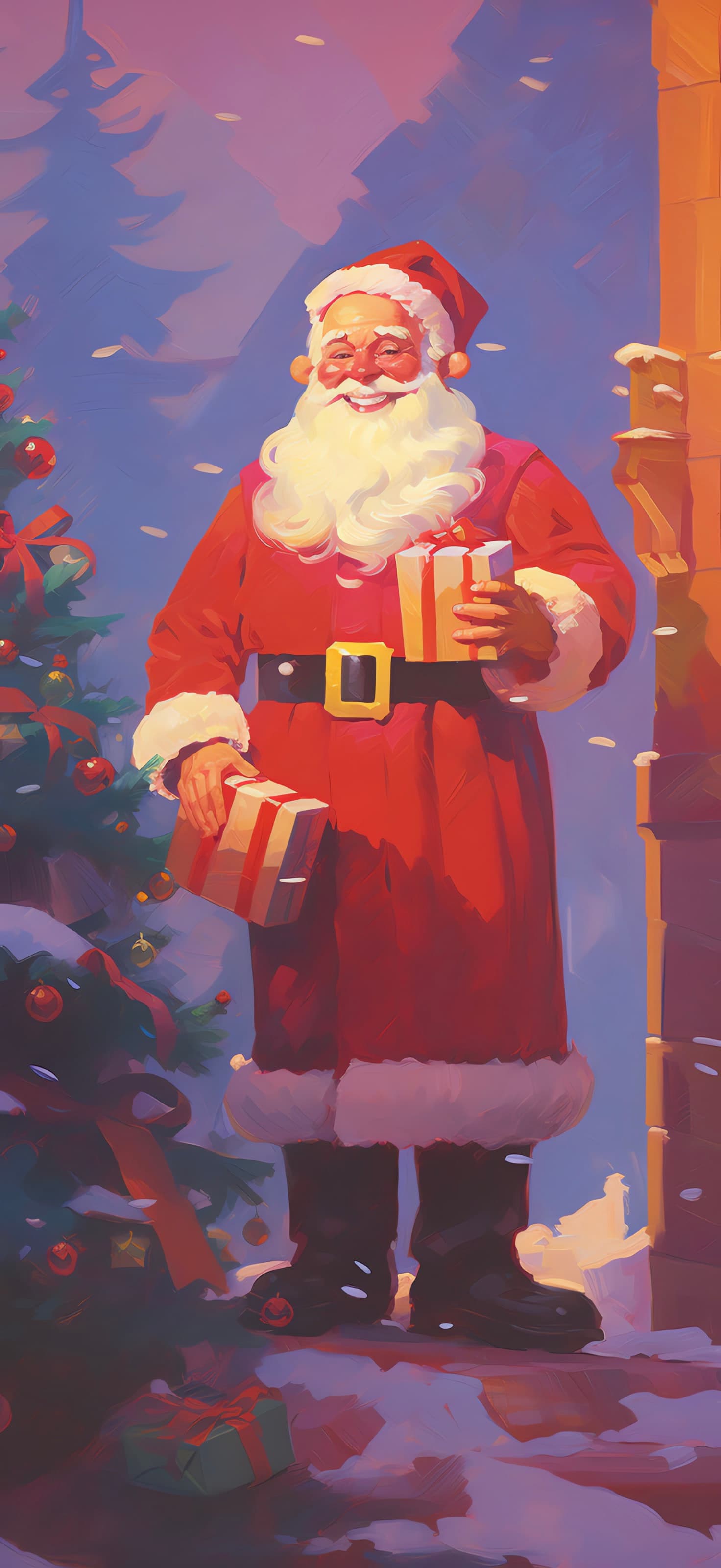 Santa's Gift Delivery - free phone wallpaper