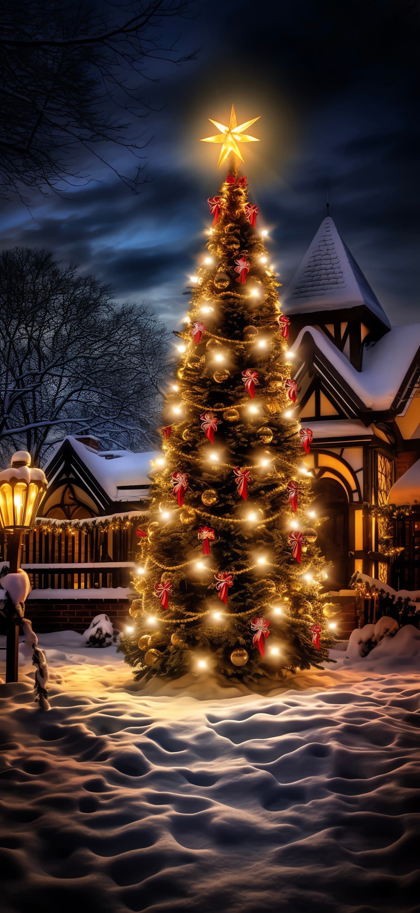 Glistening Holiday Night - free phone wallpaper