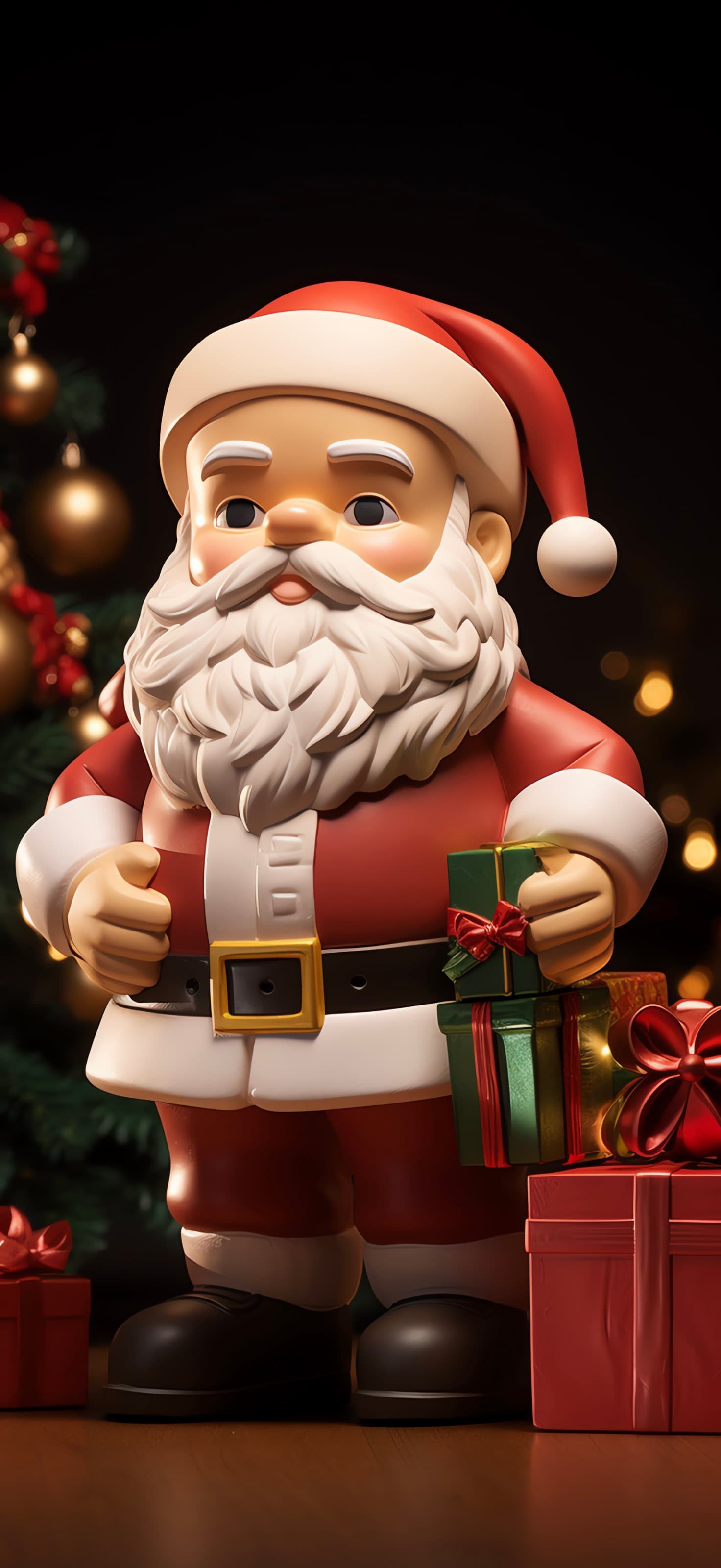 Cartoon Santa Claus - free phone wallpaper