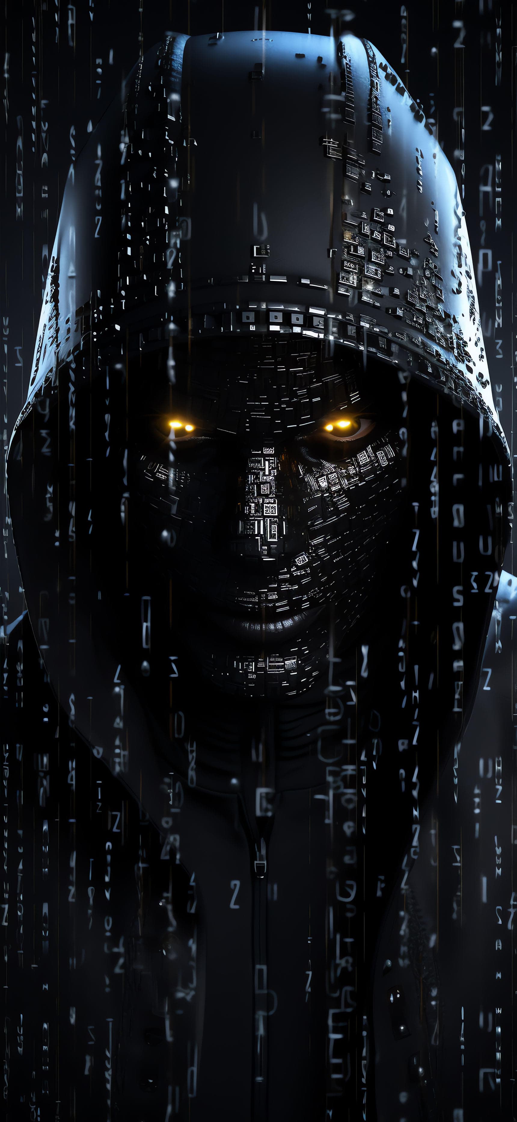 Cyberpunk Matrix Hacker - free phone wallpaper