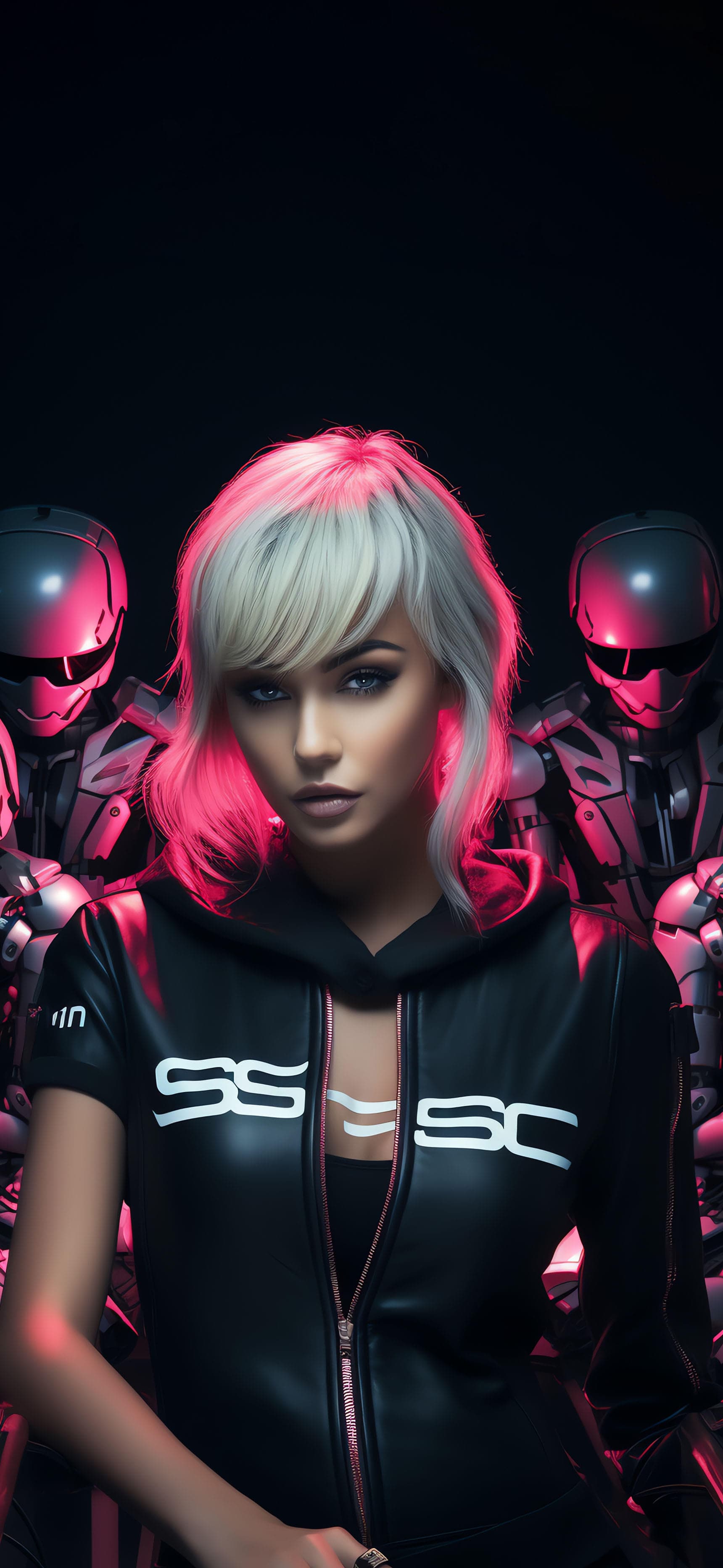Cyberpunk Pink Squad - free phone wallpaper