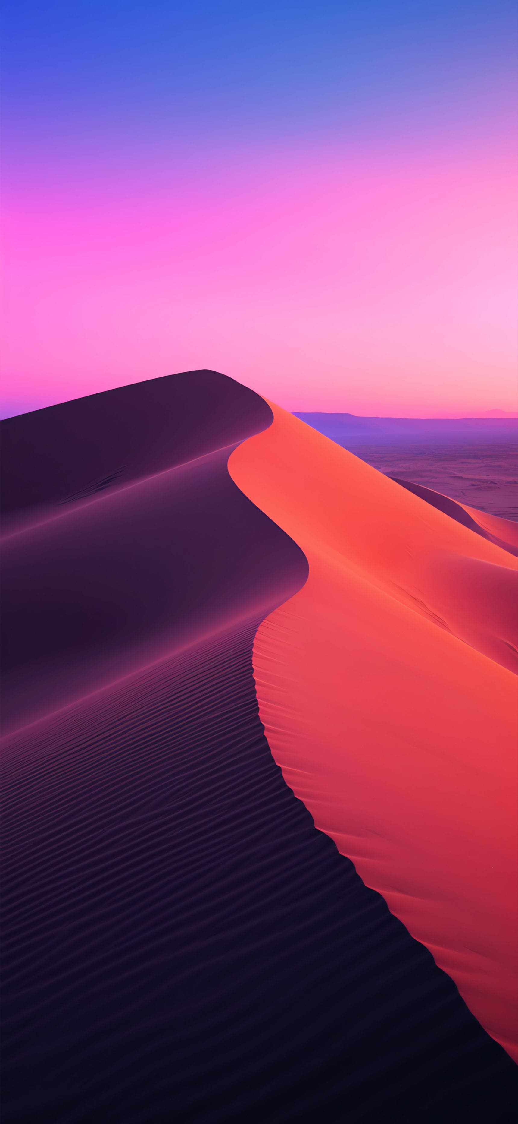 Desert Sunset Curve - free phone wallpaper