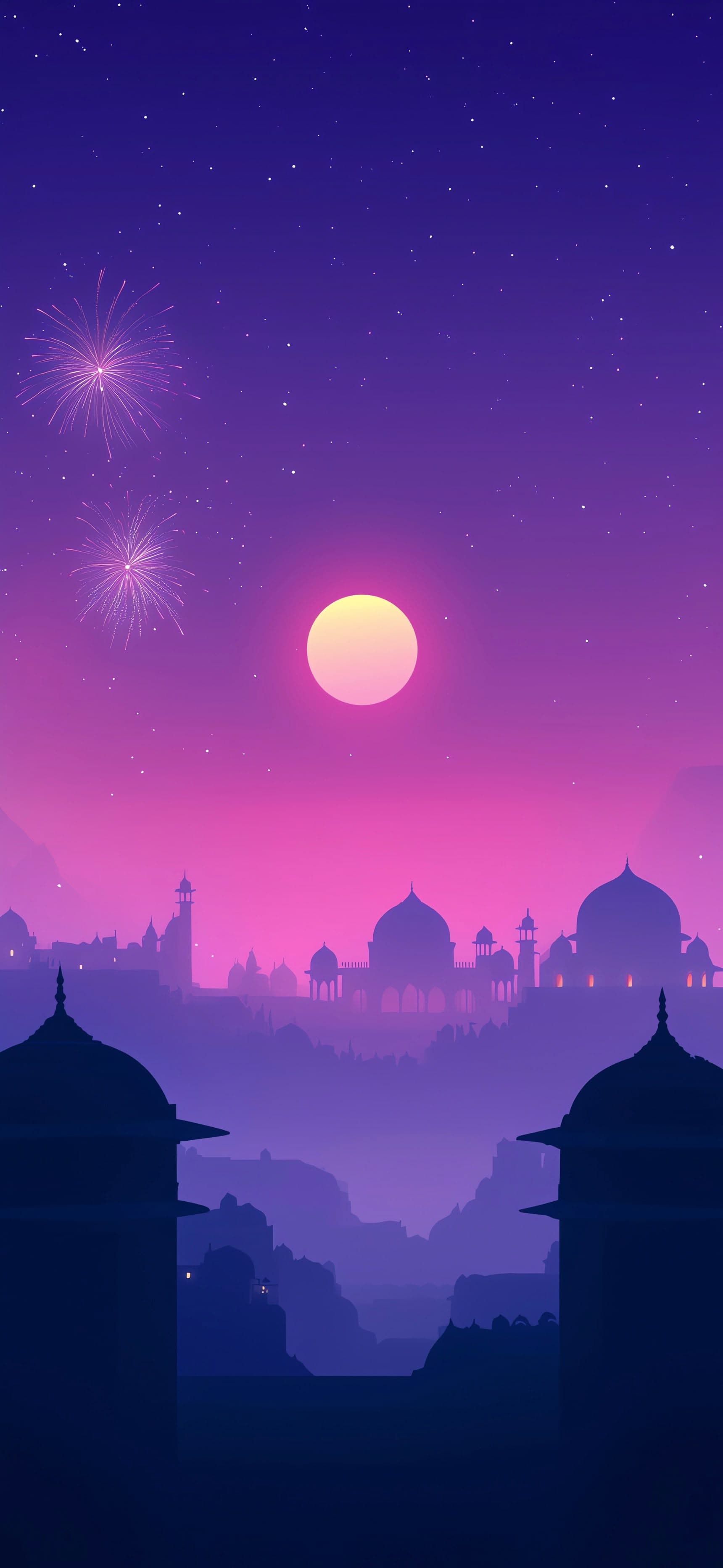 Sunset Mountain Village - free phone wallpaper