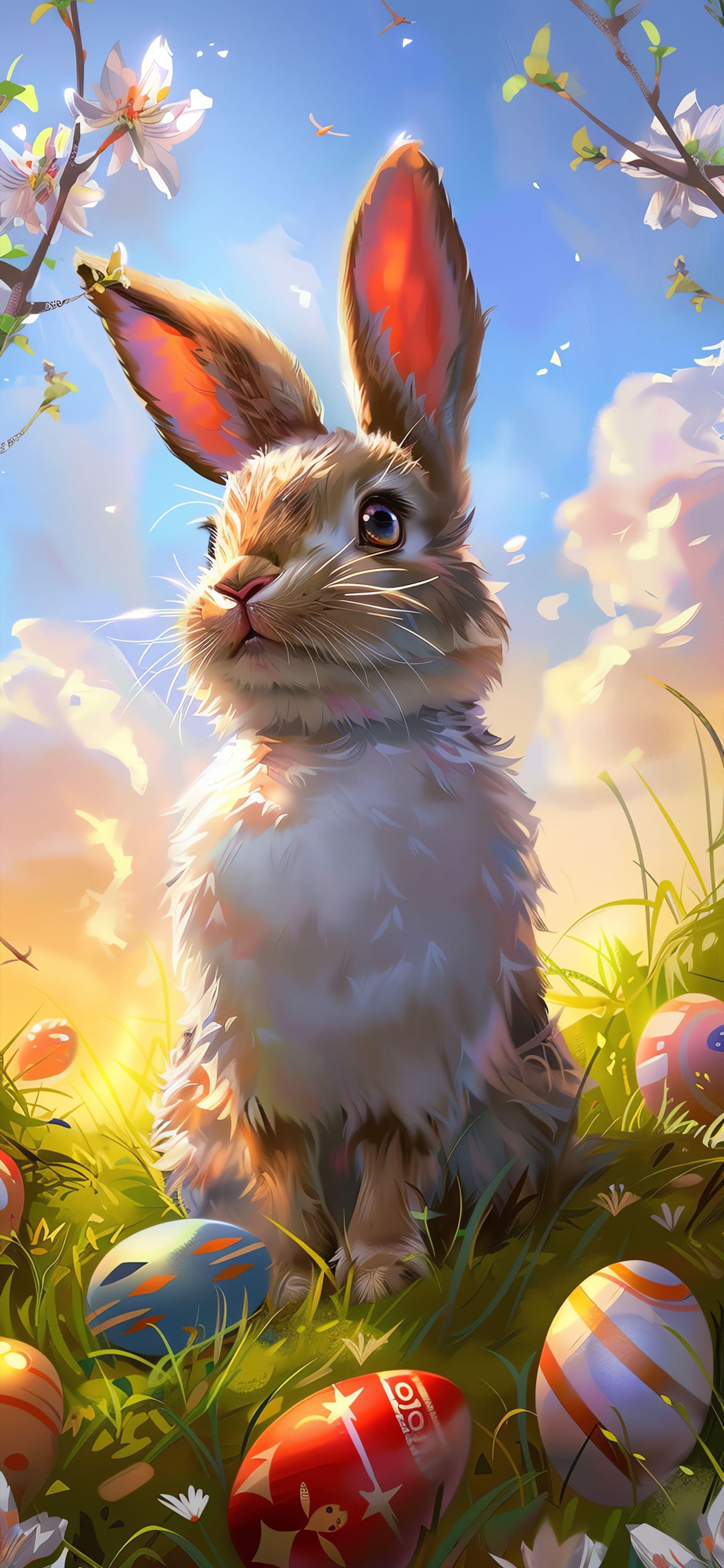 Easter Bunny Portrait - free phone wallpaper