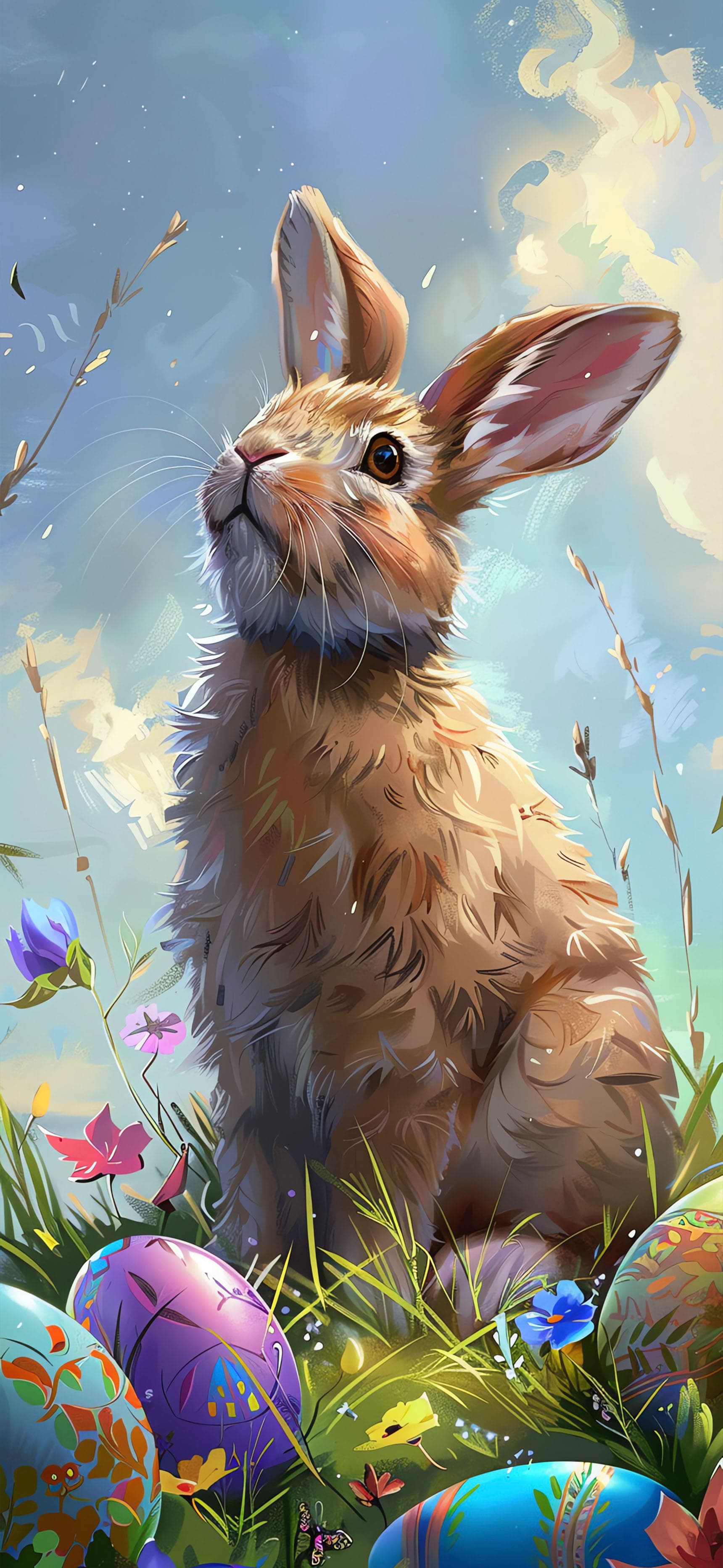 Contemplative Bunny Vista - free phone wallpaper