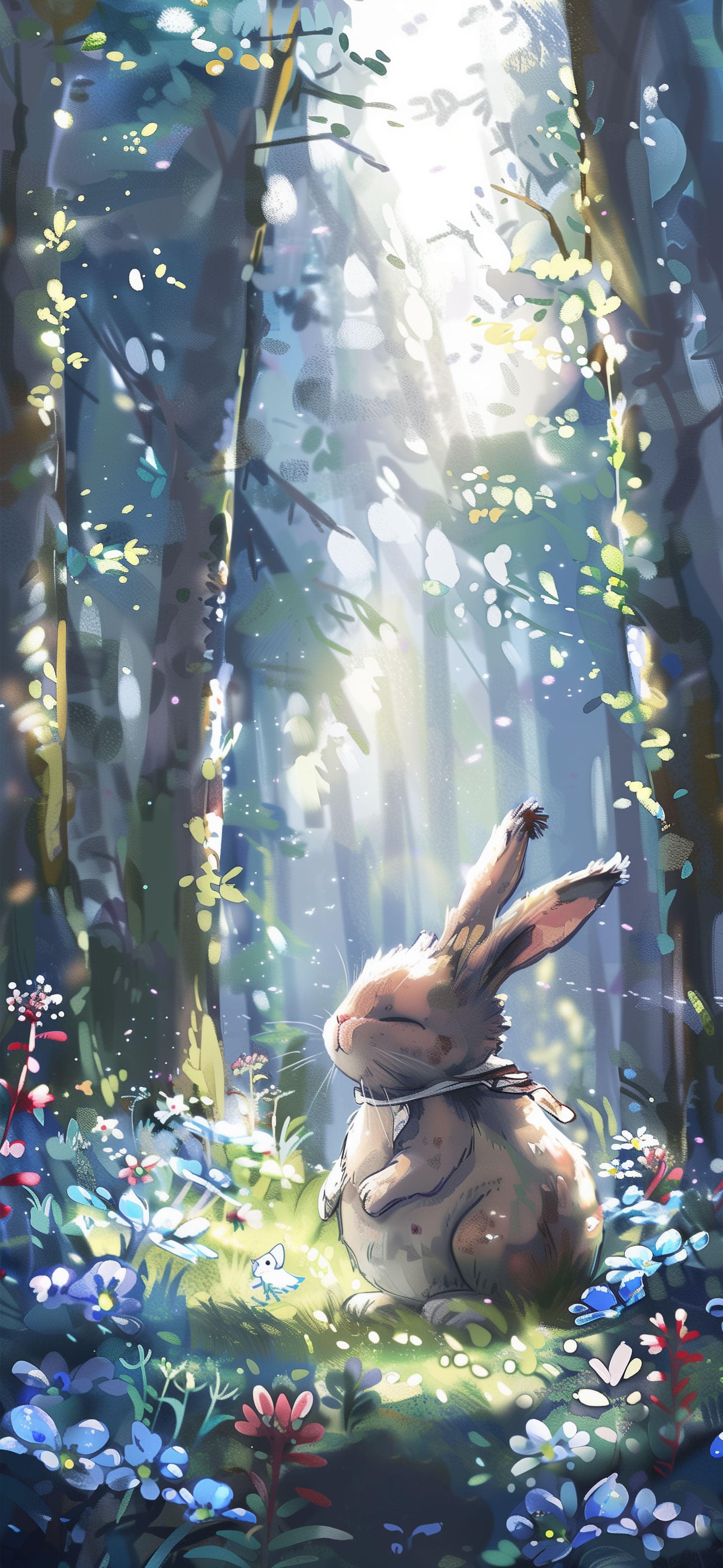 Dressed Bunny Portrait - free phone wallpaper