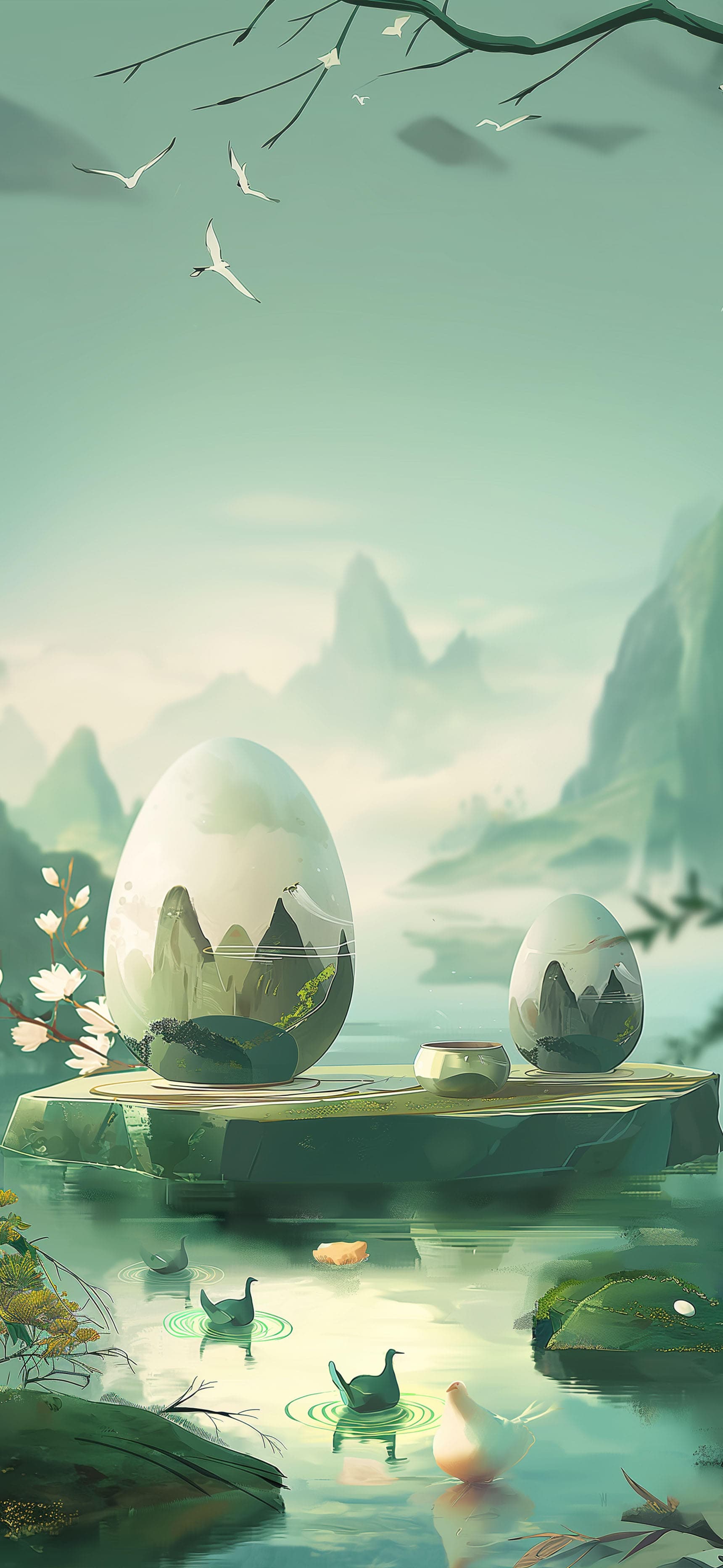 Sunlit Bunny Glade - free phone wallpaper