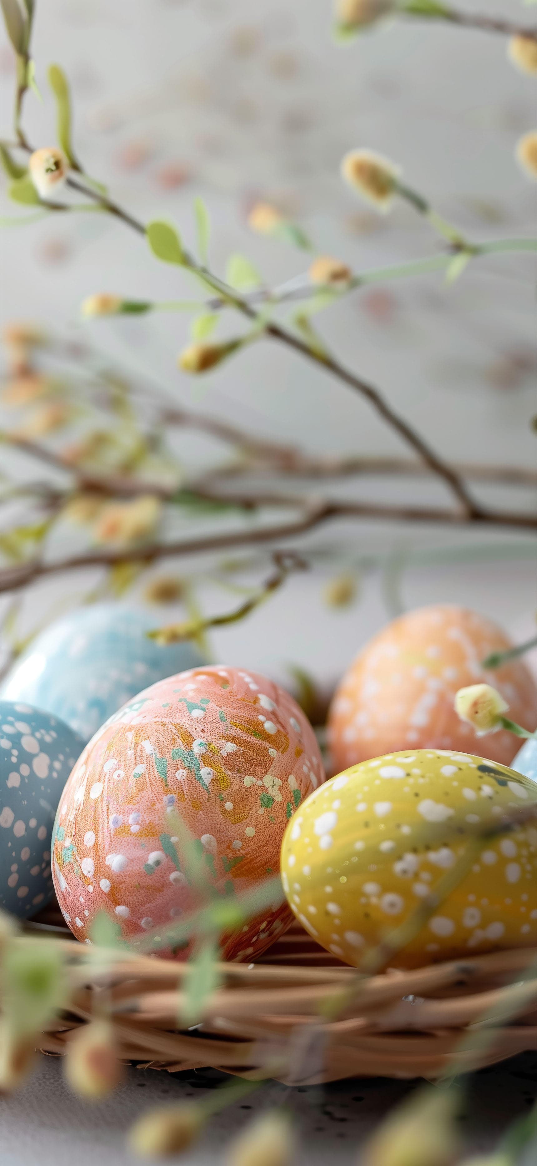 Pastel Egg Nest - free phone wallpaper