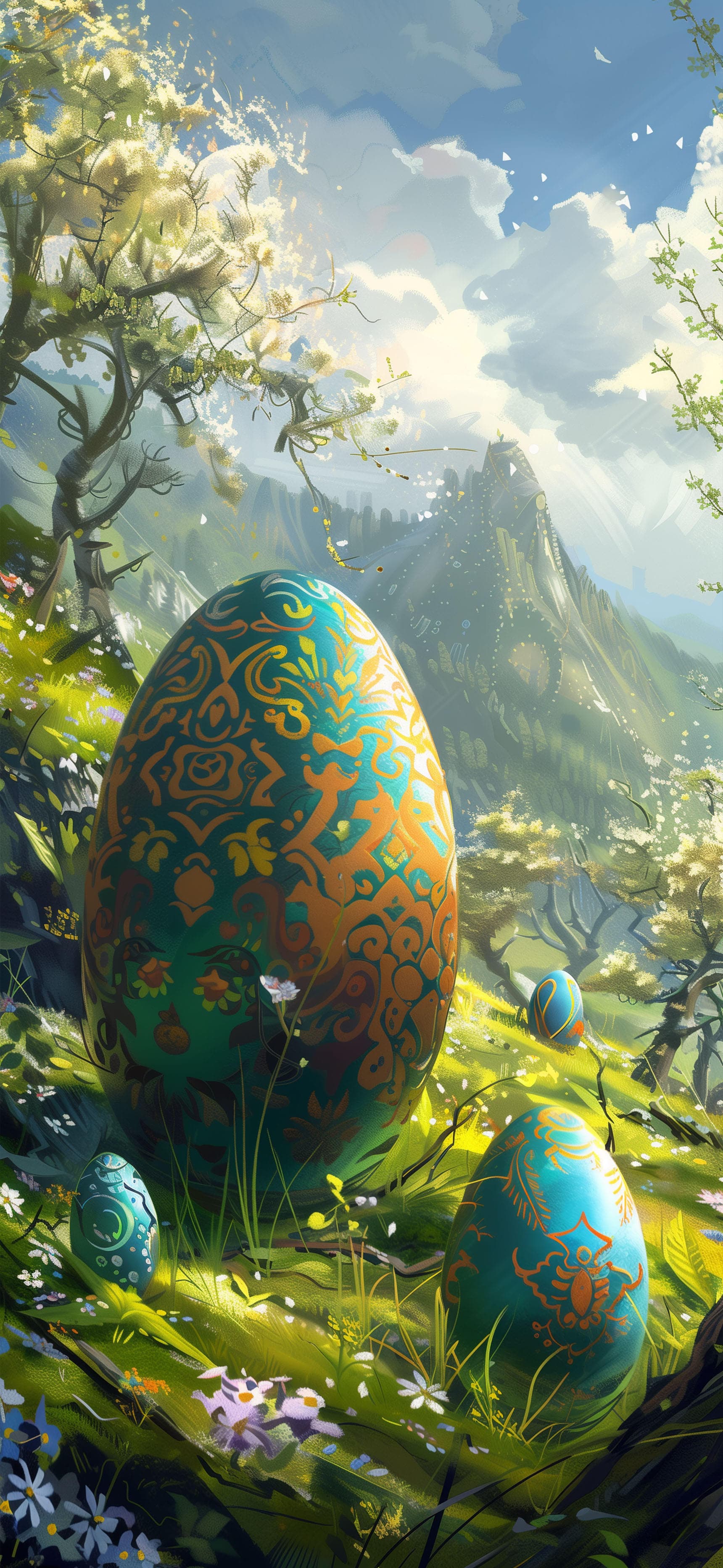 Enchanted Eggscape - free phone wallpaper