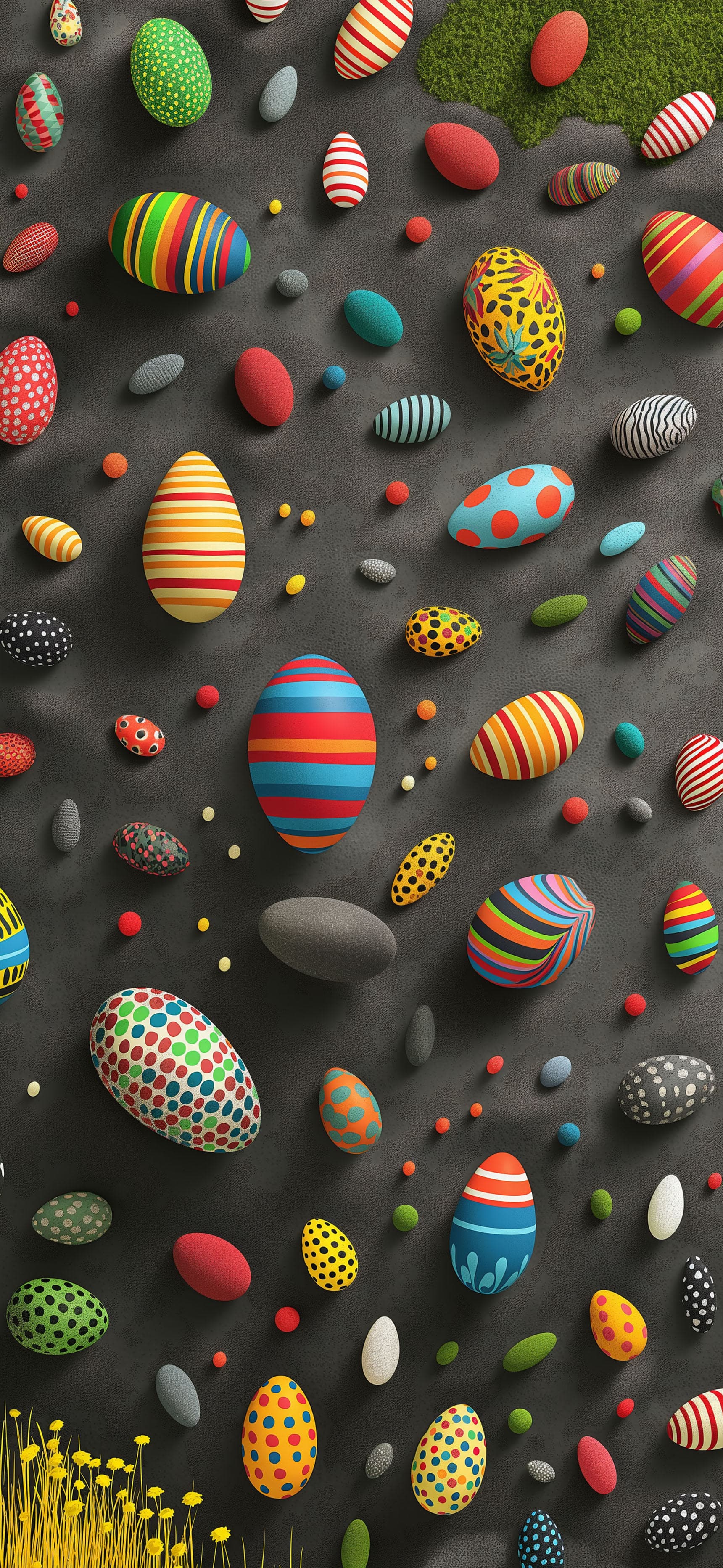 Colorful Eggscape - free phone wallpaper