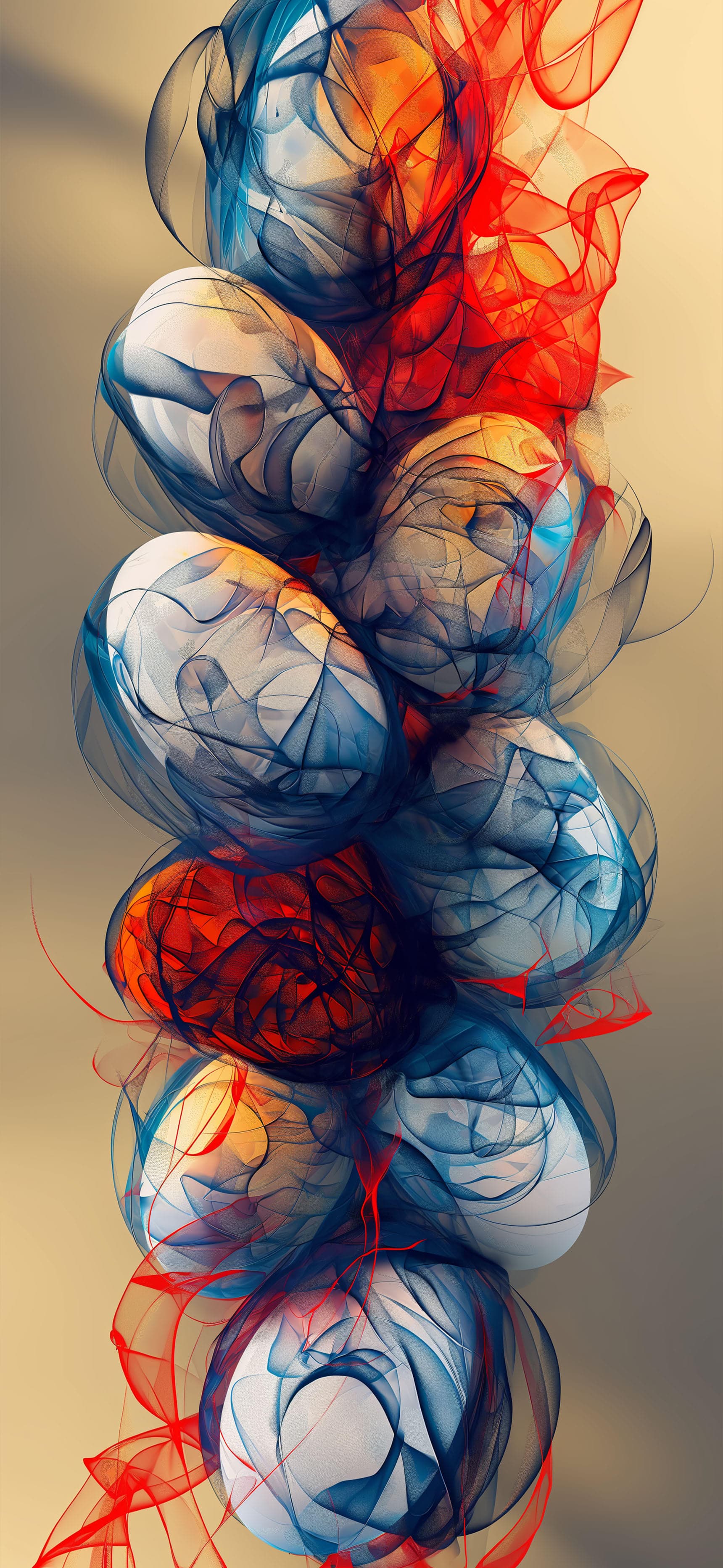 Abstract Balloon Cluster - free phone wallpaper