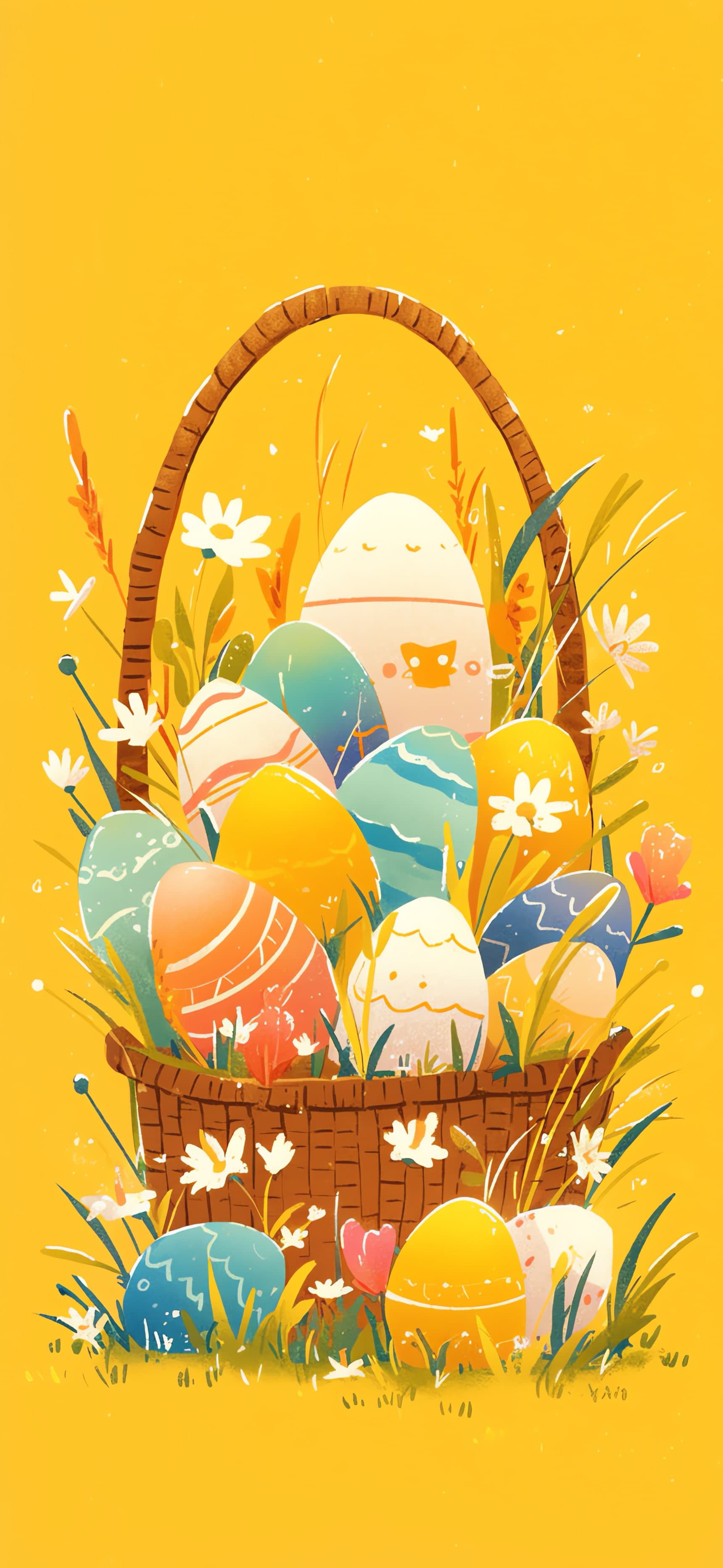 Easter Basket Delight - free phone wallpaper
