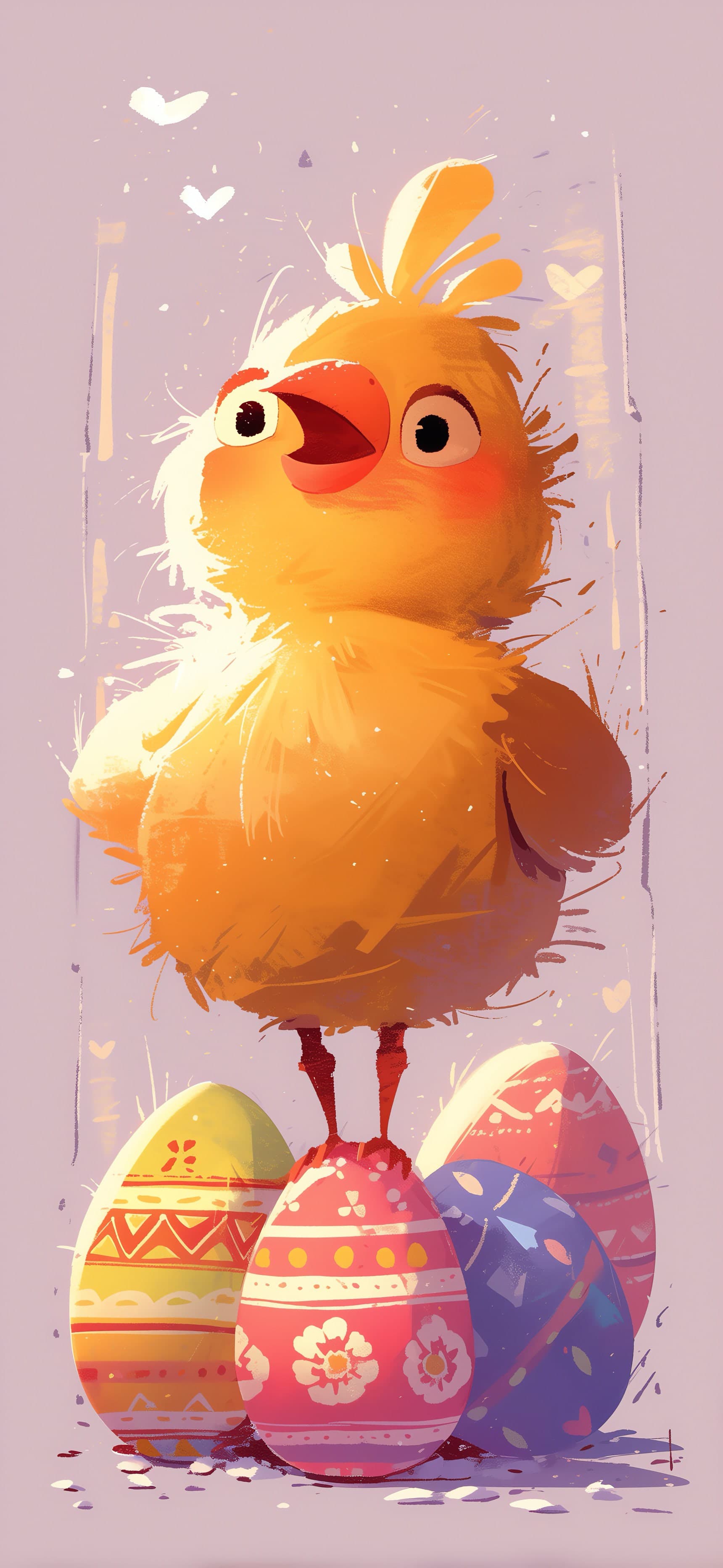 Chirpy Chick Easter - free phone wallpaper