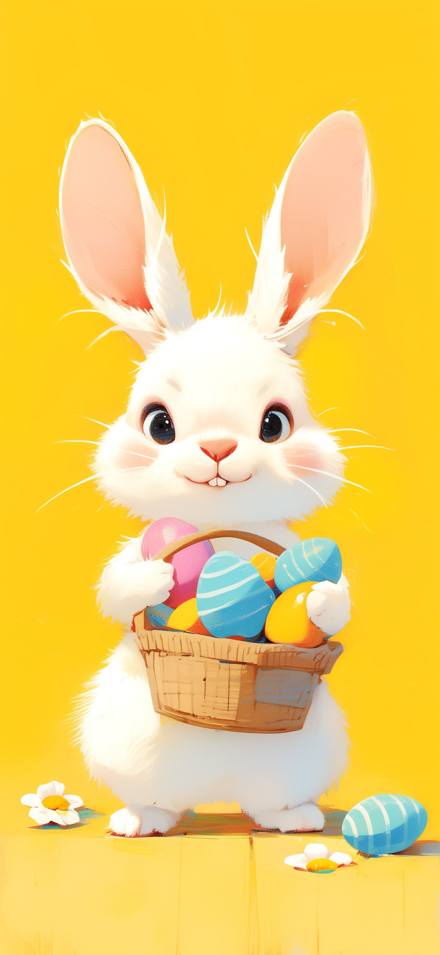 Easter Bunny Joy - free phone wallpaper