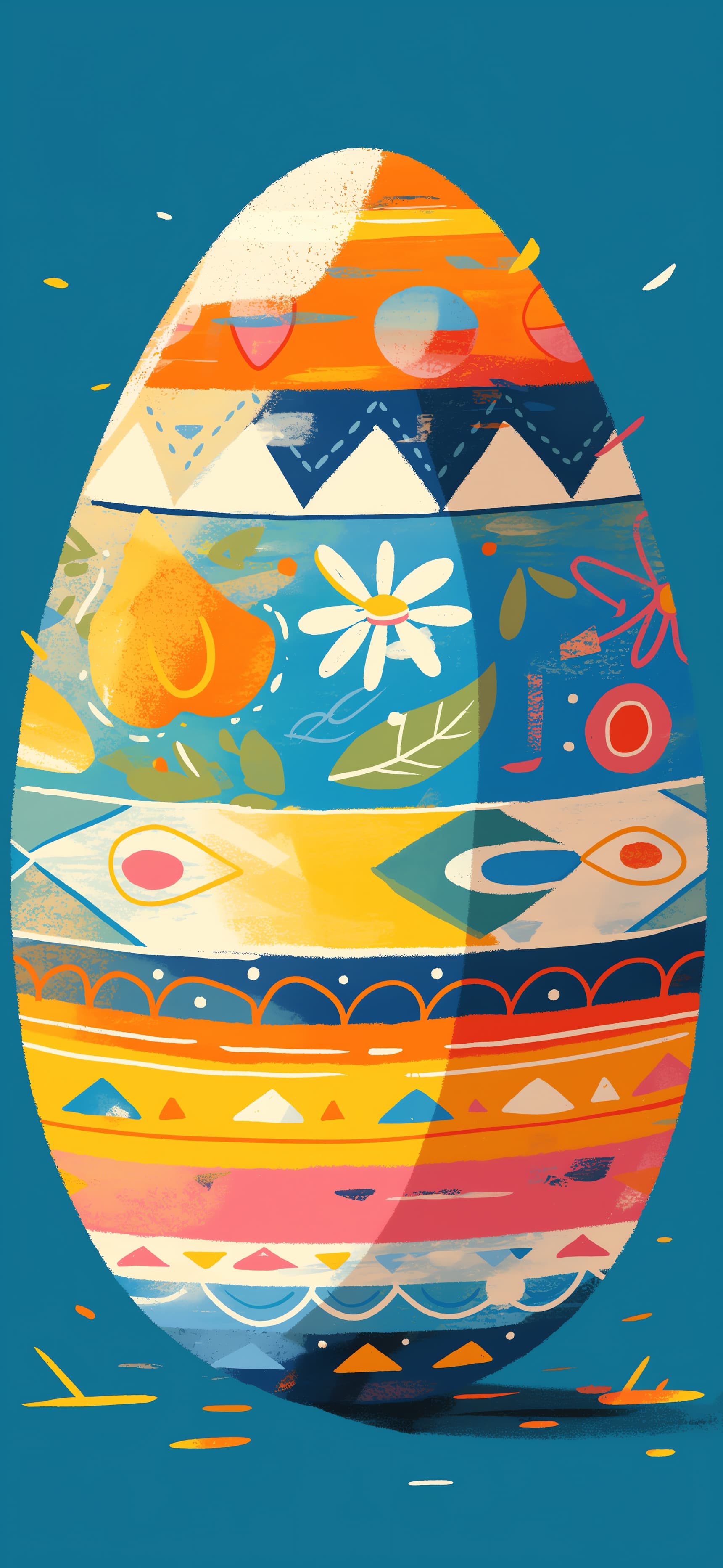 Painted Easter Egg - free phone wallpaper