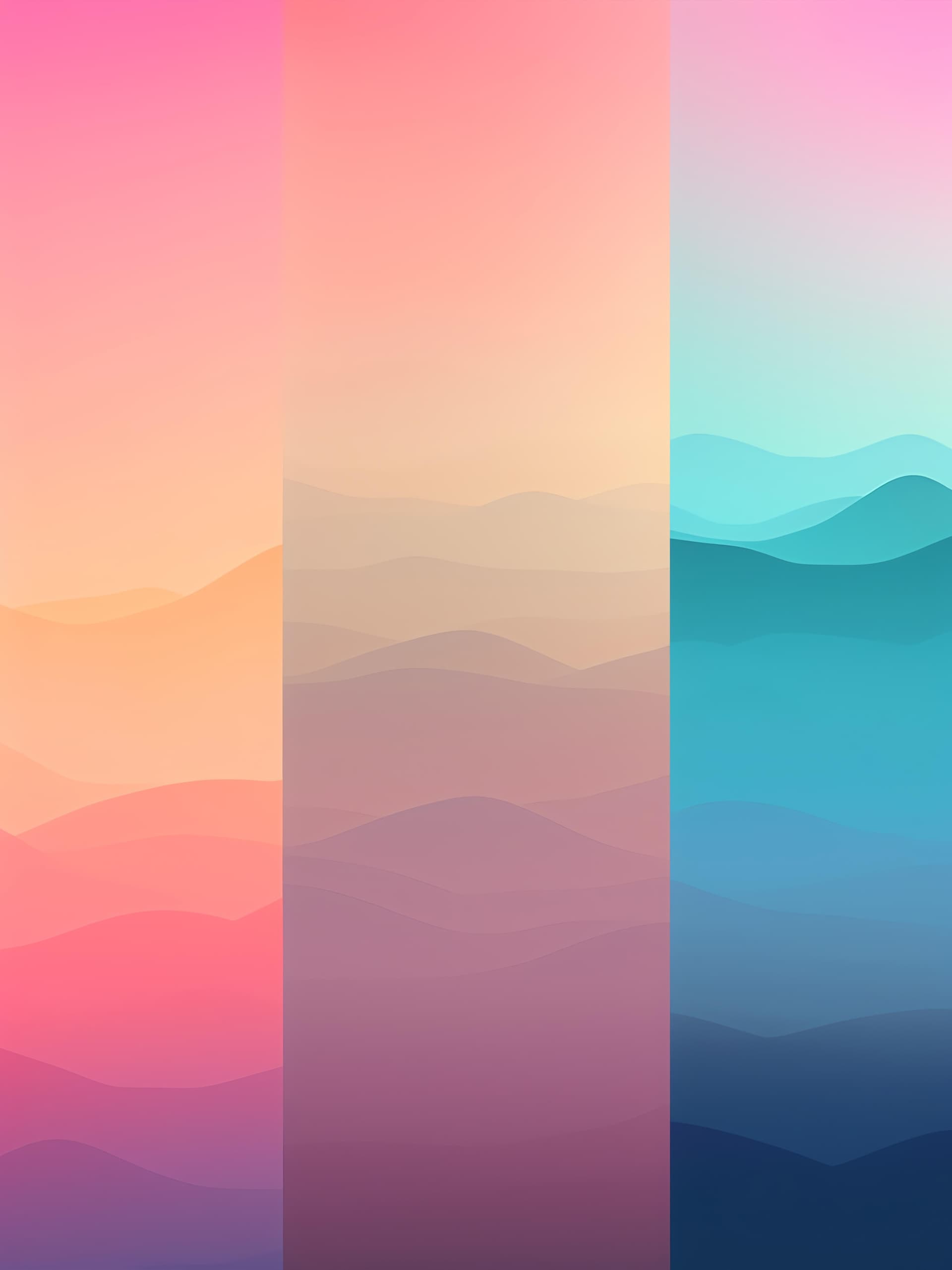 Gradient Hills - free phone wallpaper