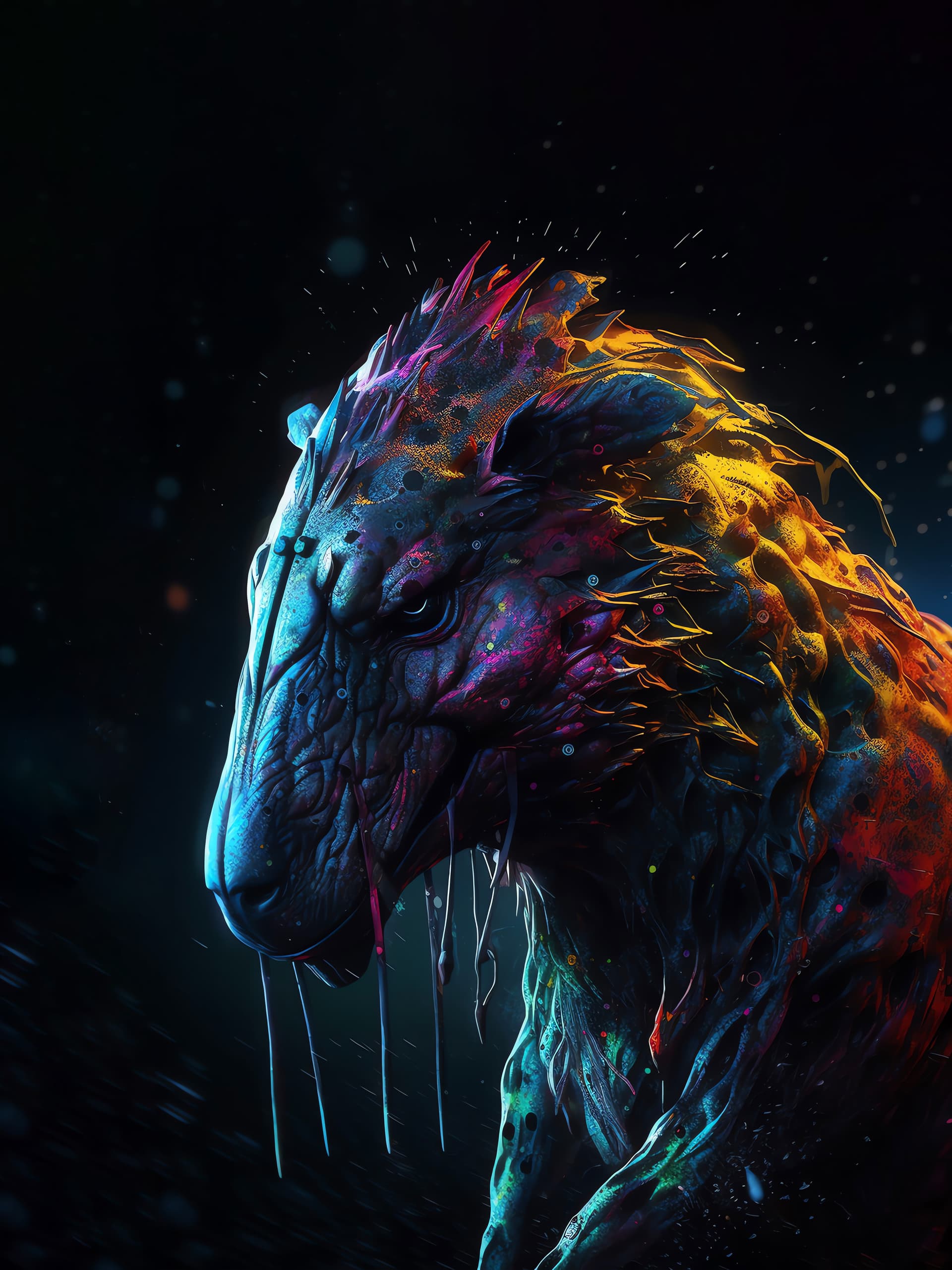 Prismatic Beast - free phone wallpaper