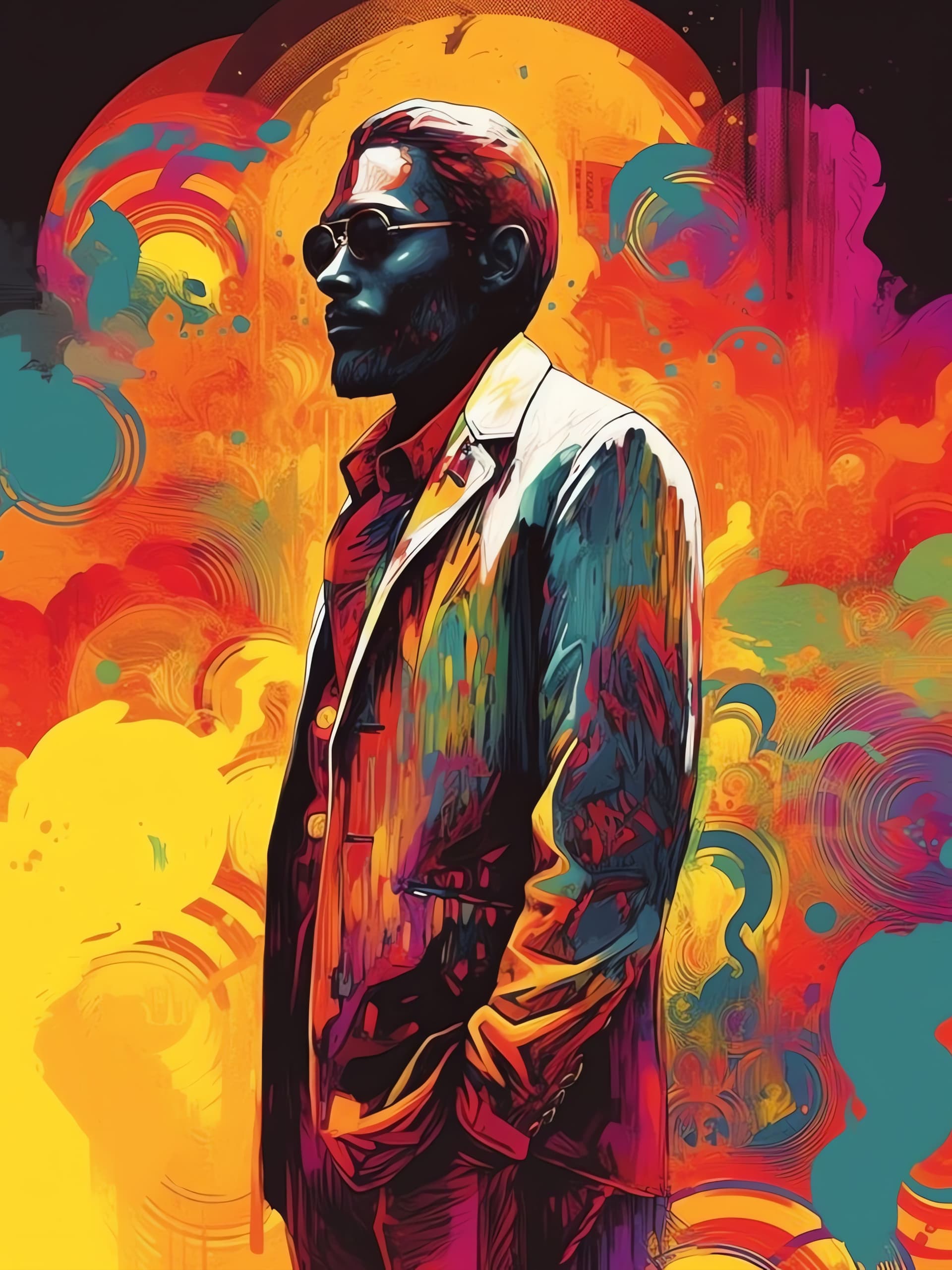 Colorful Drip - free phone wallpaper