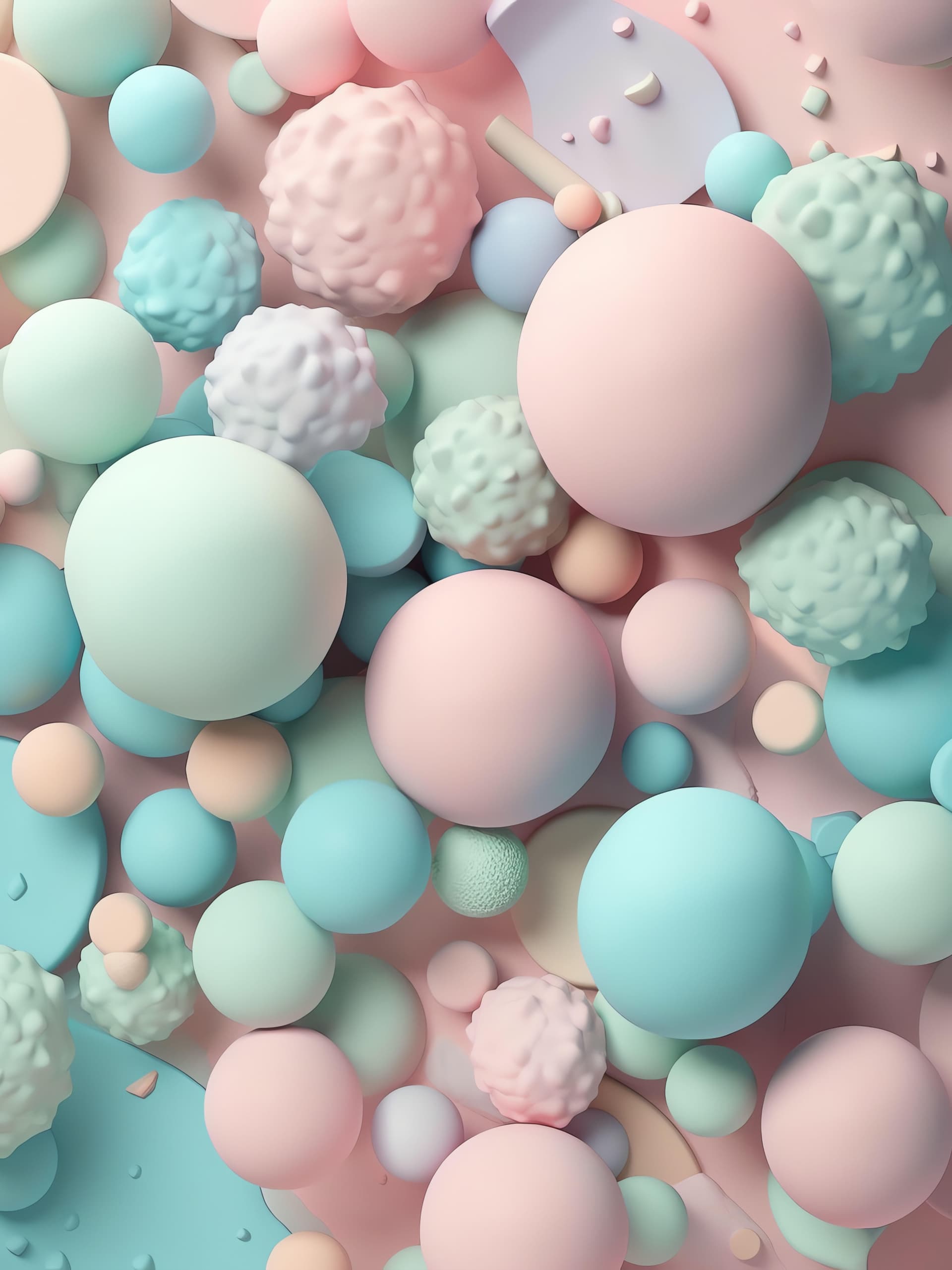 Pastel Sphere Abundance - free phone wallpaper