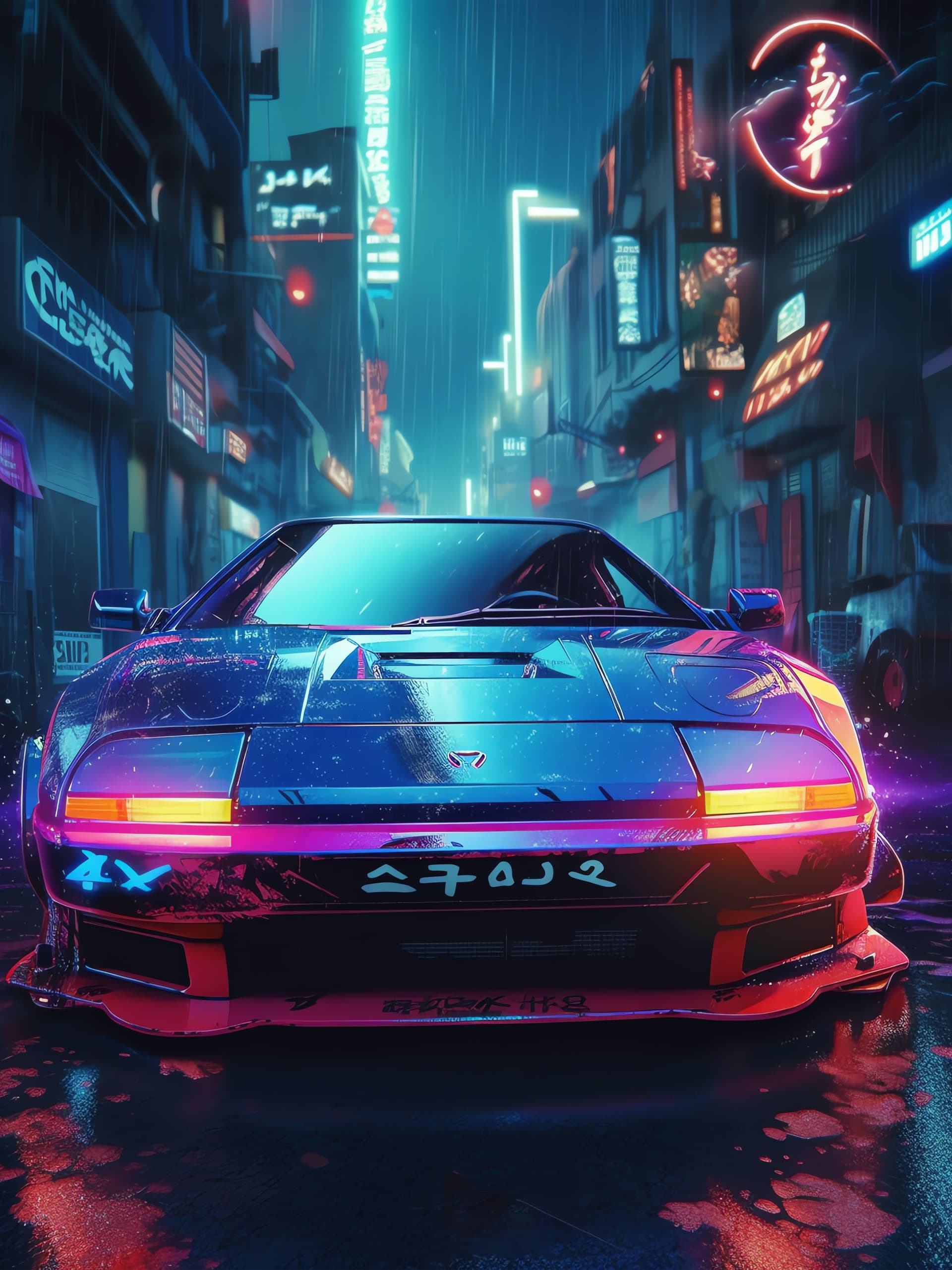 Cyberpunk Ride - free phone wallpaper