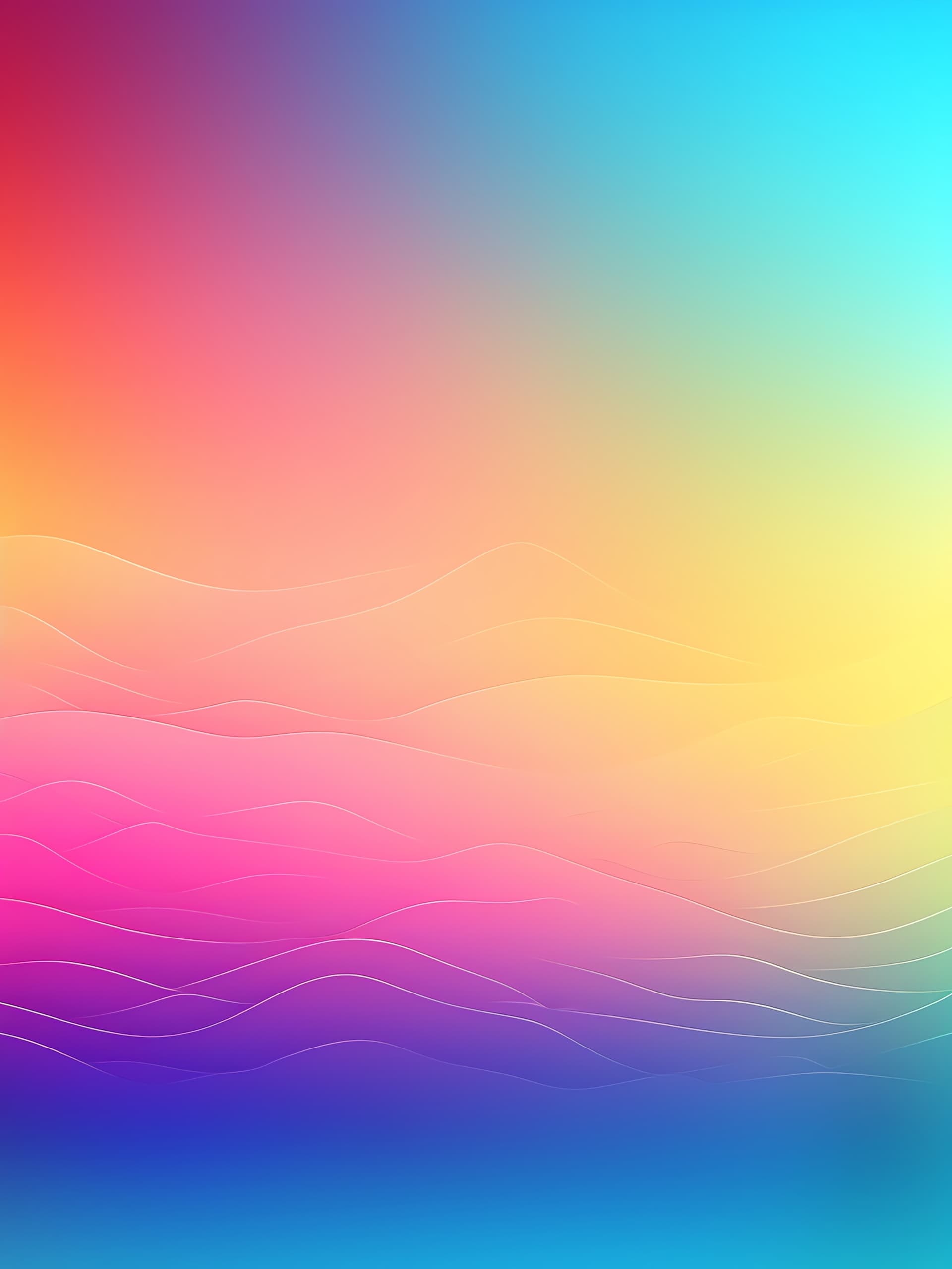 Gradient Wave Abstract - free phone wallpaper