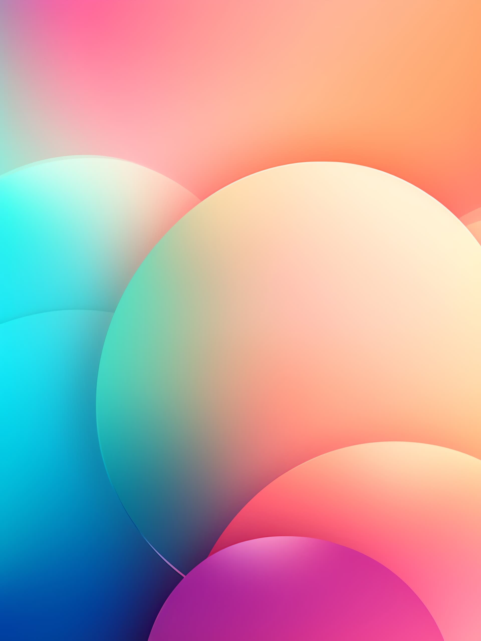 Gradient Spheres - free phone wallpaper
