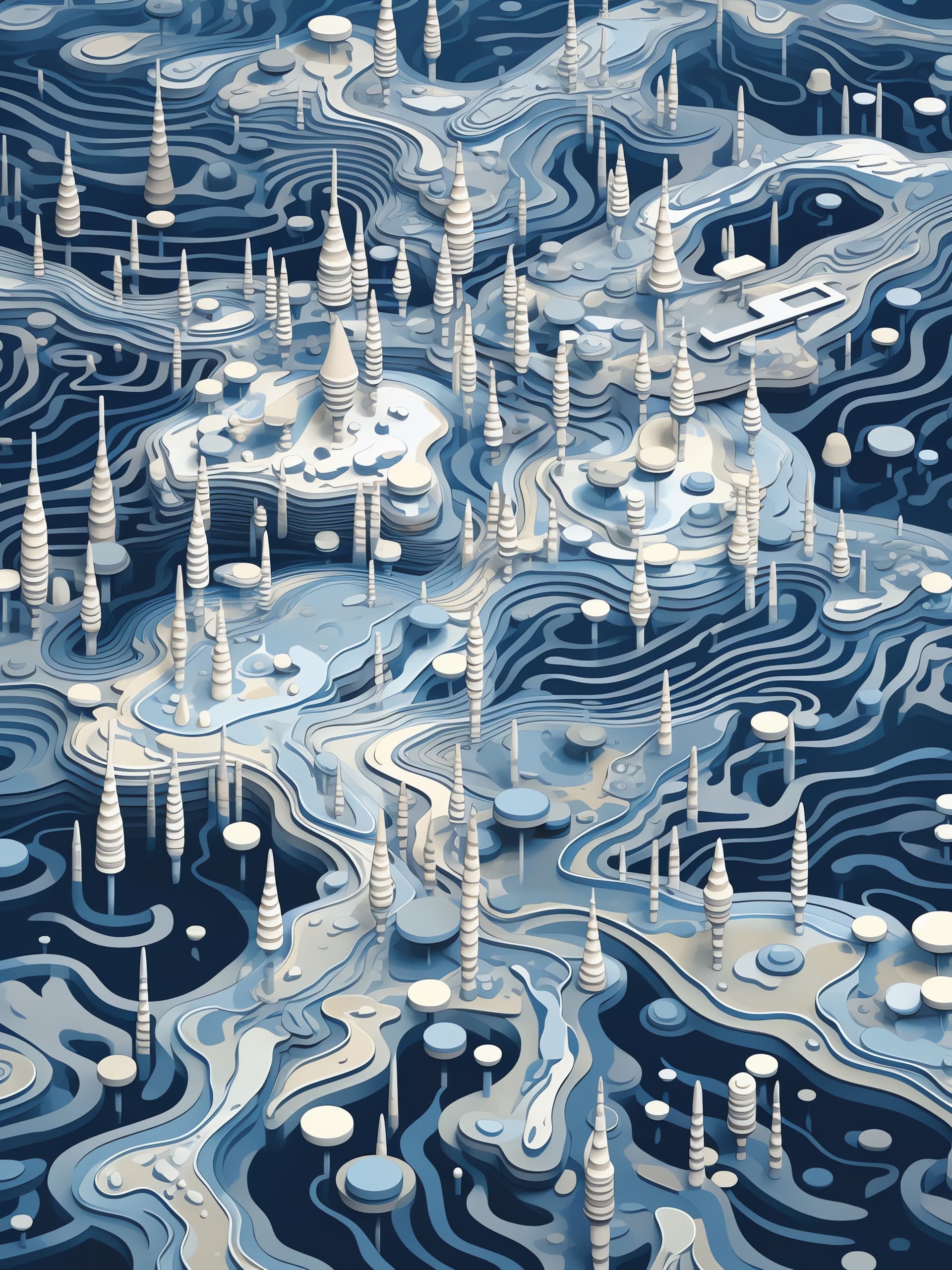 Abstract Winter Landscape - free phone wallpaper