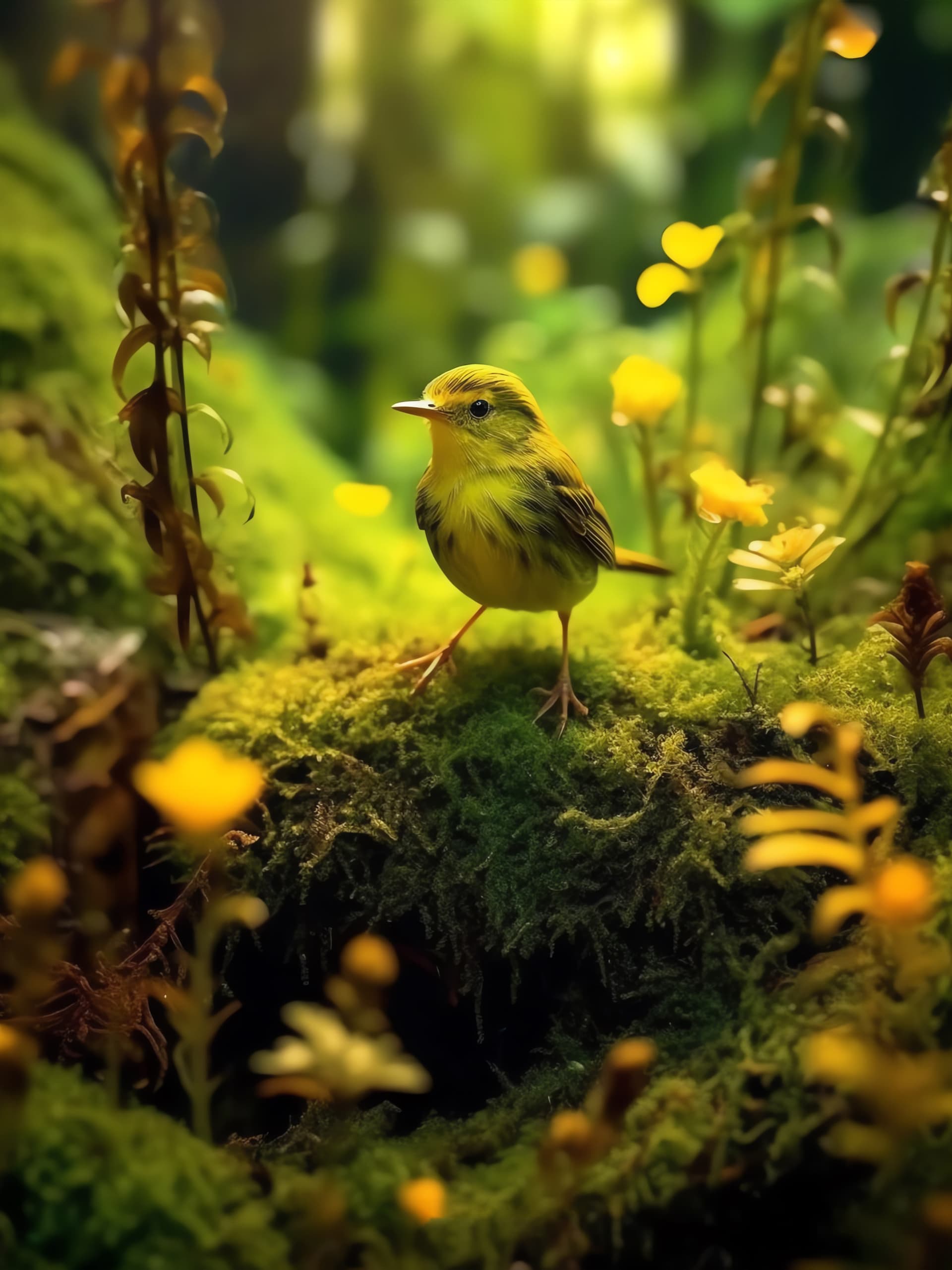 Tiny Bird Forest - free phone wallpaper