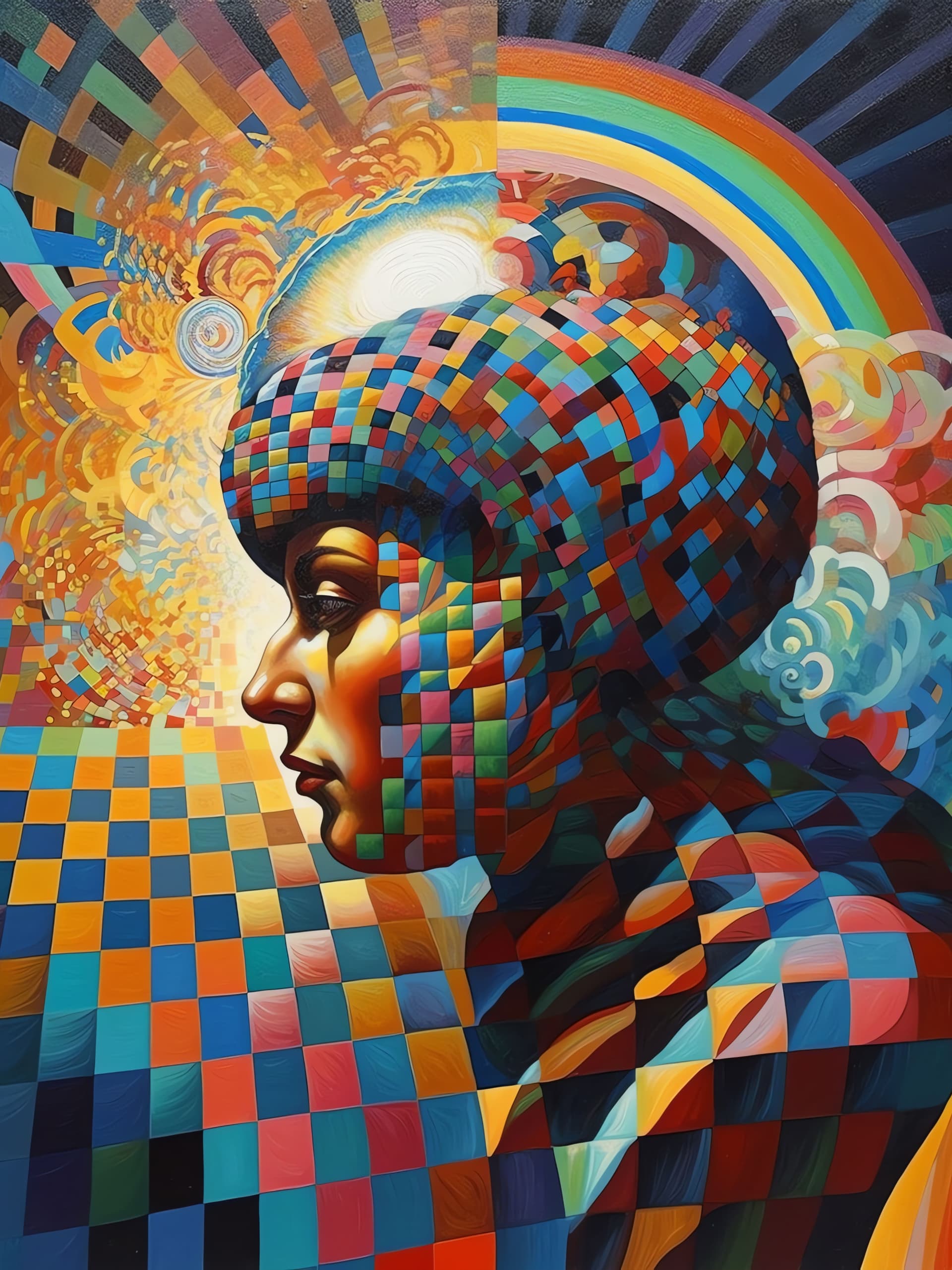 Psychedelic Portrait - free phone wallpaper