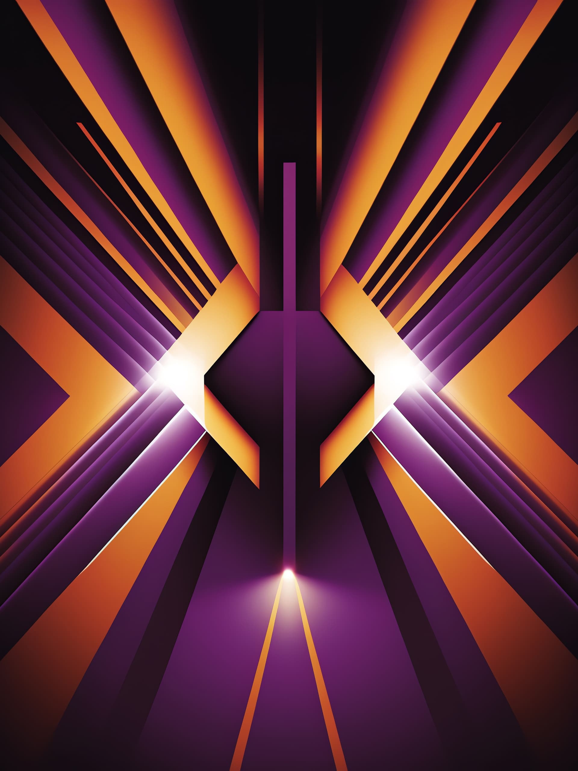 Symmetrical Light Design - free phone wallpaper