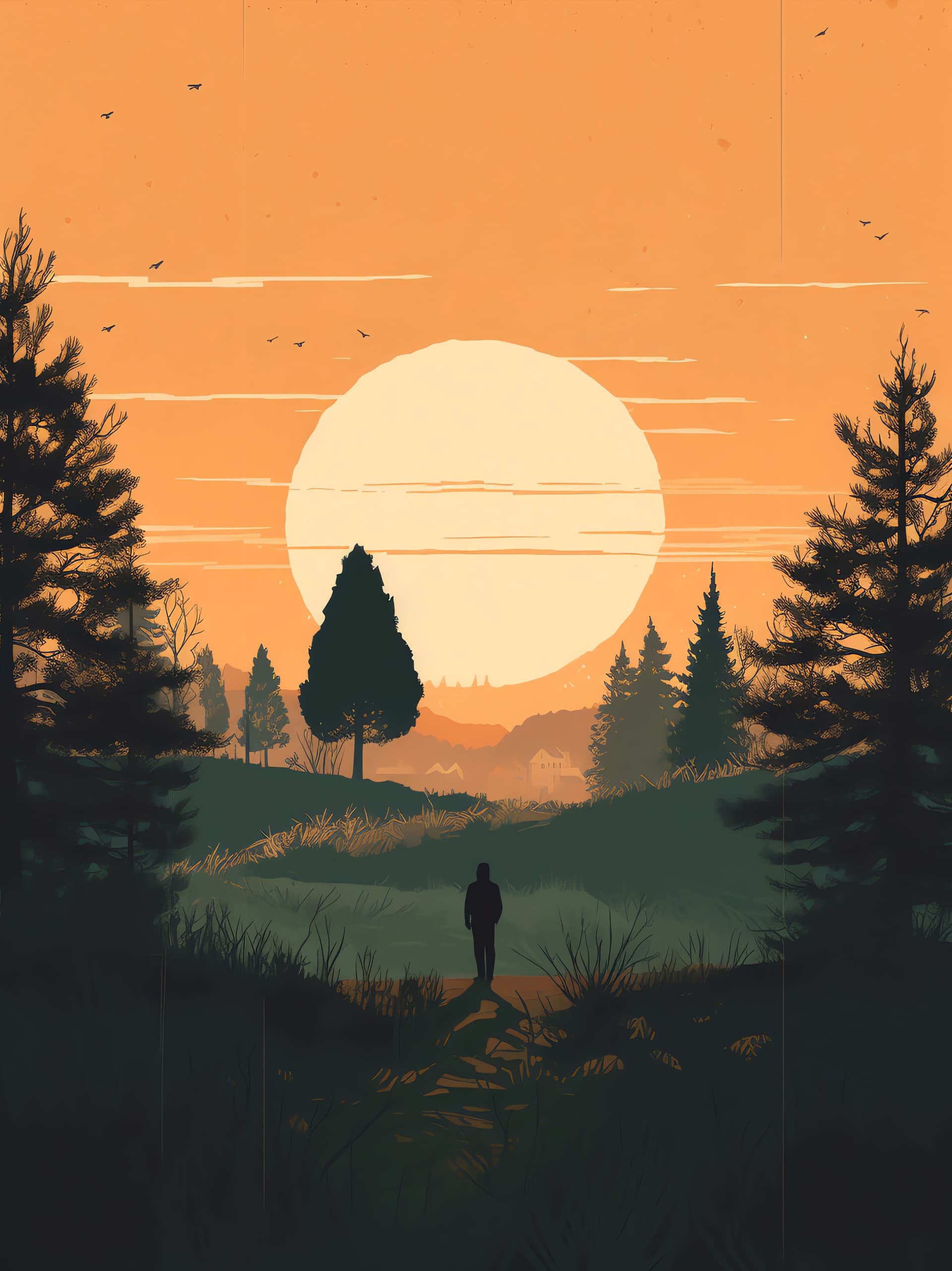 Tranquil Sunset - free phone wallpaper