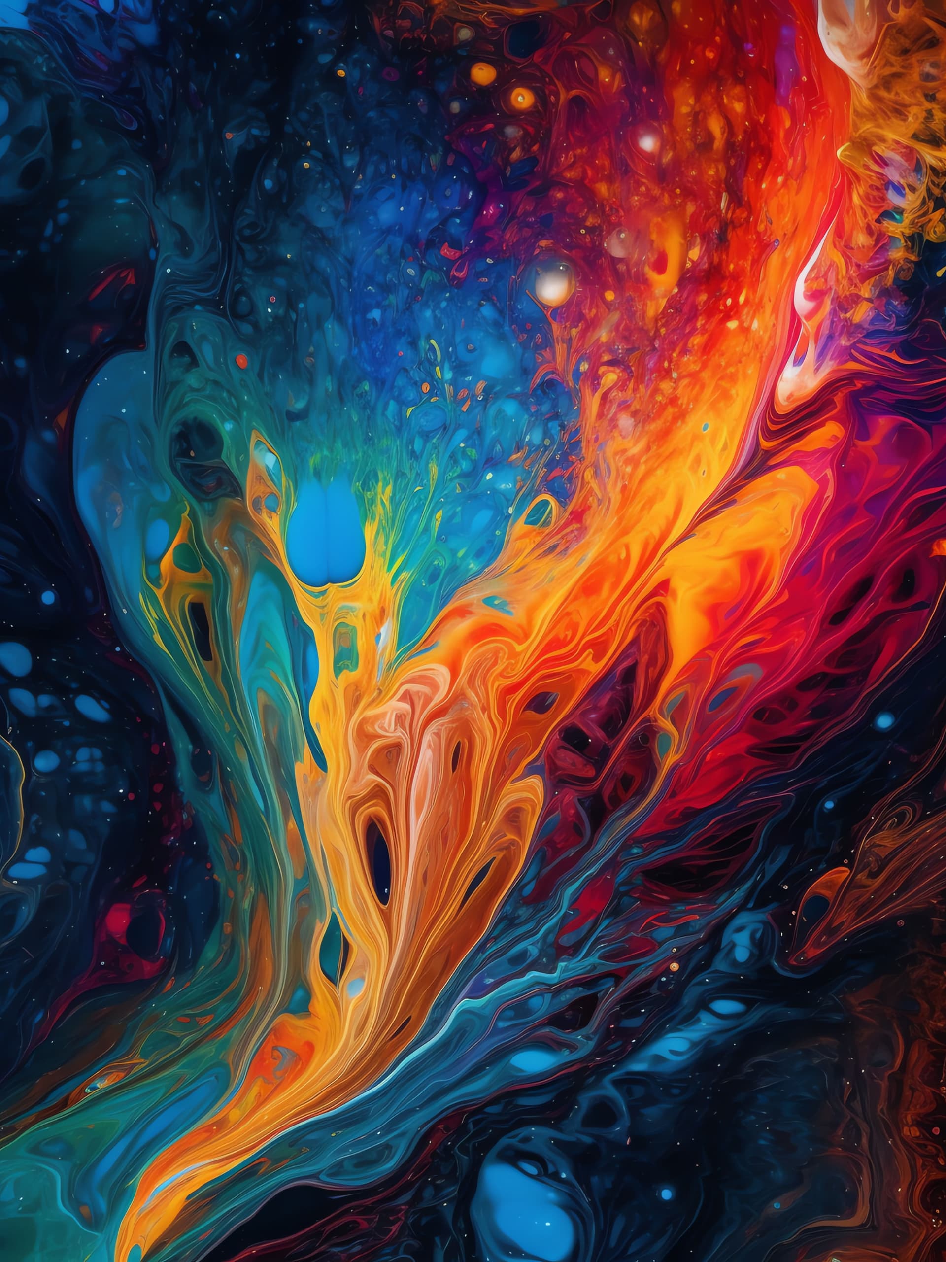 Abstract Nebula Flow - free phone wallpaper